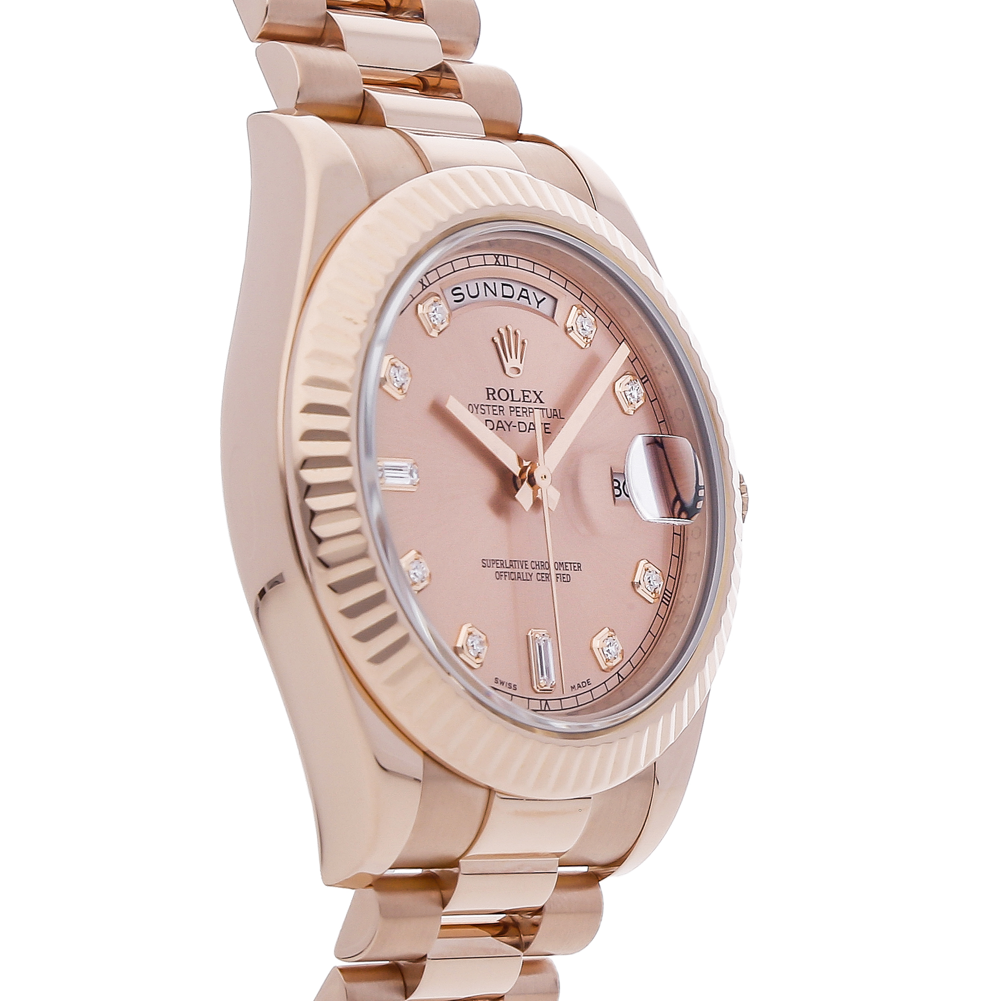 Rolex Super Clone Watch : Day-Date II 218235 PNK RD BG PRS