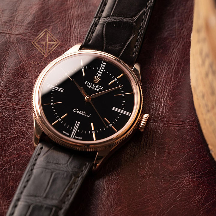 Rolex Cellini Men’s 39mm m50505-0009 Automatic Leather Strap