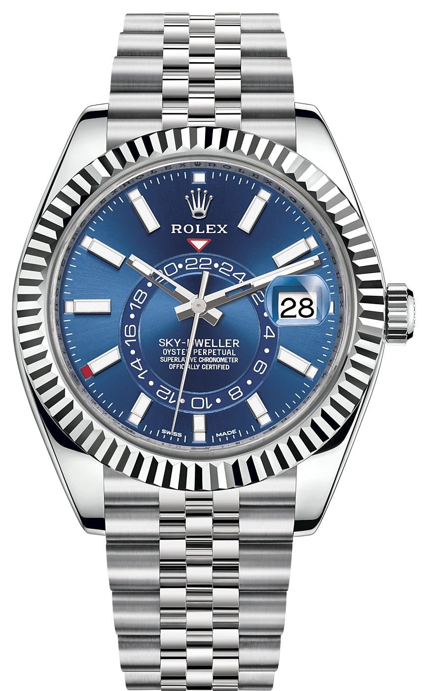 Rolex Sky-Dweller White Rolesor - Blue Index Dial - Jubilee Bracelet (Ref# 326934)