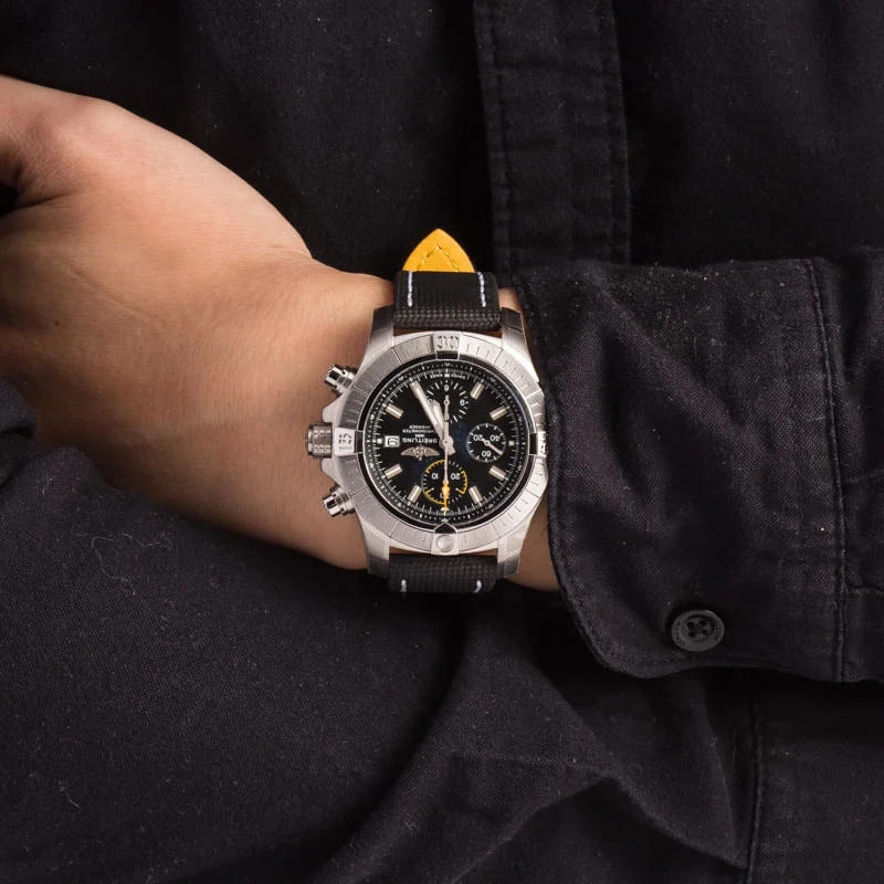 Breitling Super Avenger II Black Steel M133711A/BF30 Replica