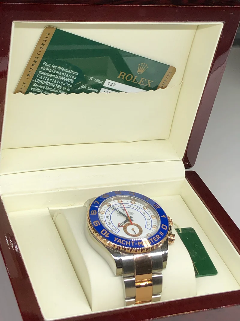 Rolex YACHT-MASTER II--(Rose Gold Strap) 116681-78211