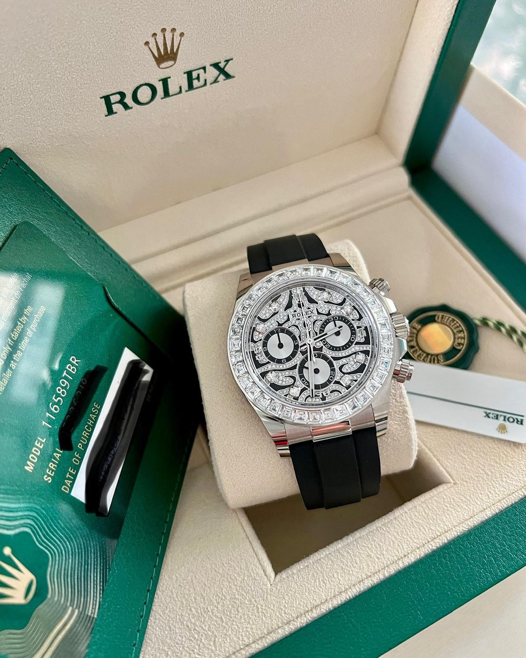 Rolex Daytona 116589TBR Eye of the Tiger White Gold UNWORN