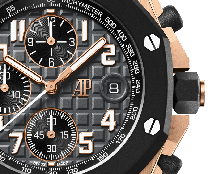 (Top version 1:1)🔥AUDEMARS PIGUET OFFSHORE Pink Gold Anthracite Grey Dial CHRONOGRAPH 42mm 26238OK.OO.A002CA.01