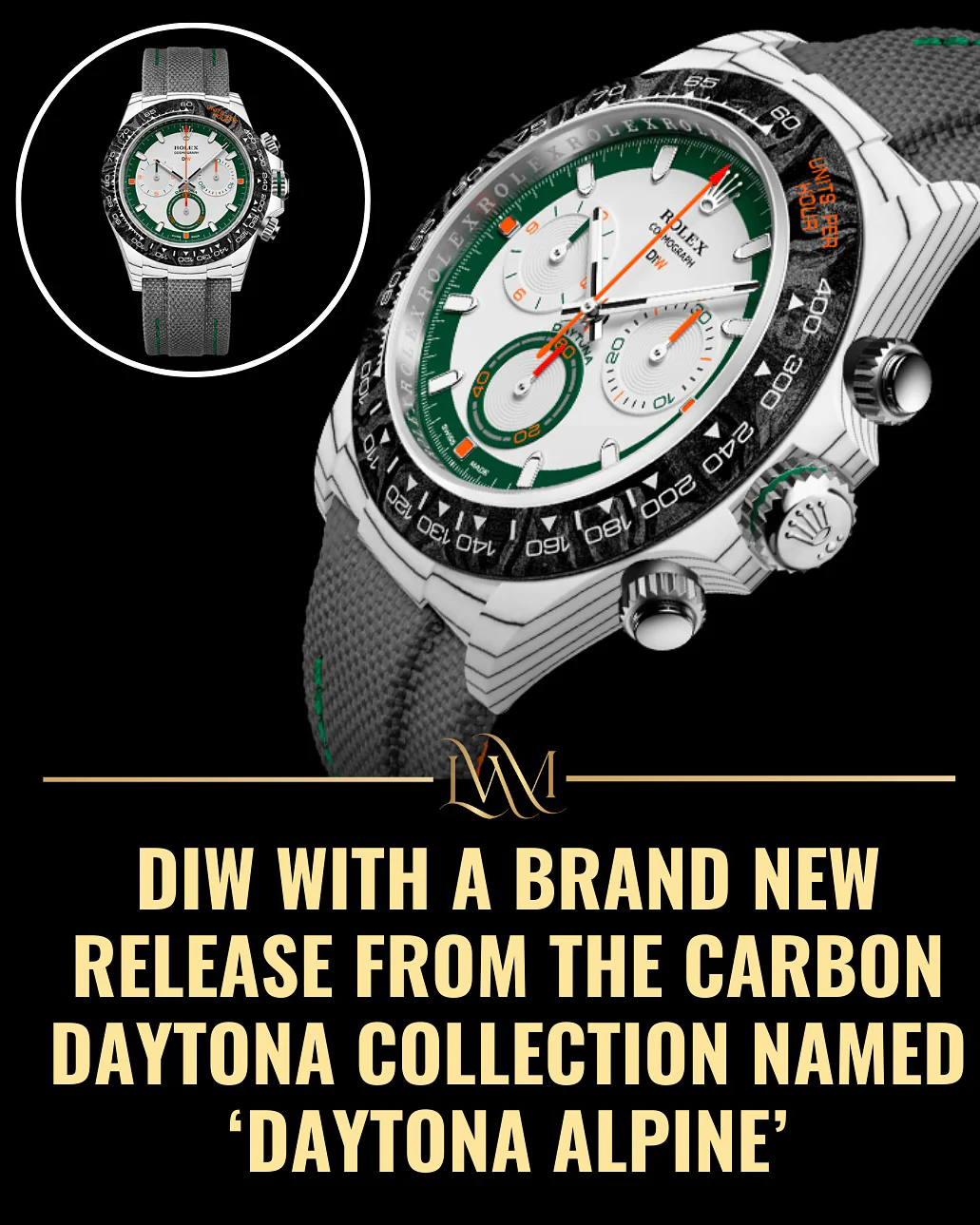 The Ultimate Golfer's Watch: DiW Rolex Daytona with ALPINE Design