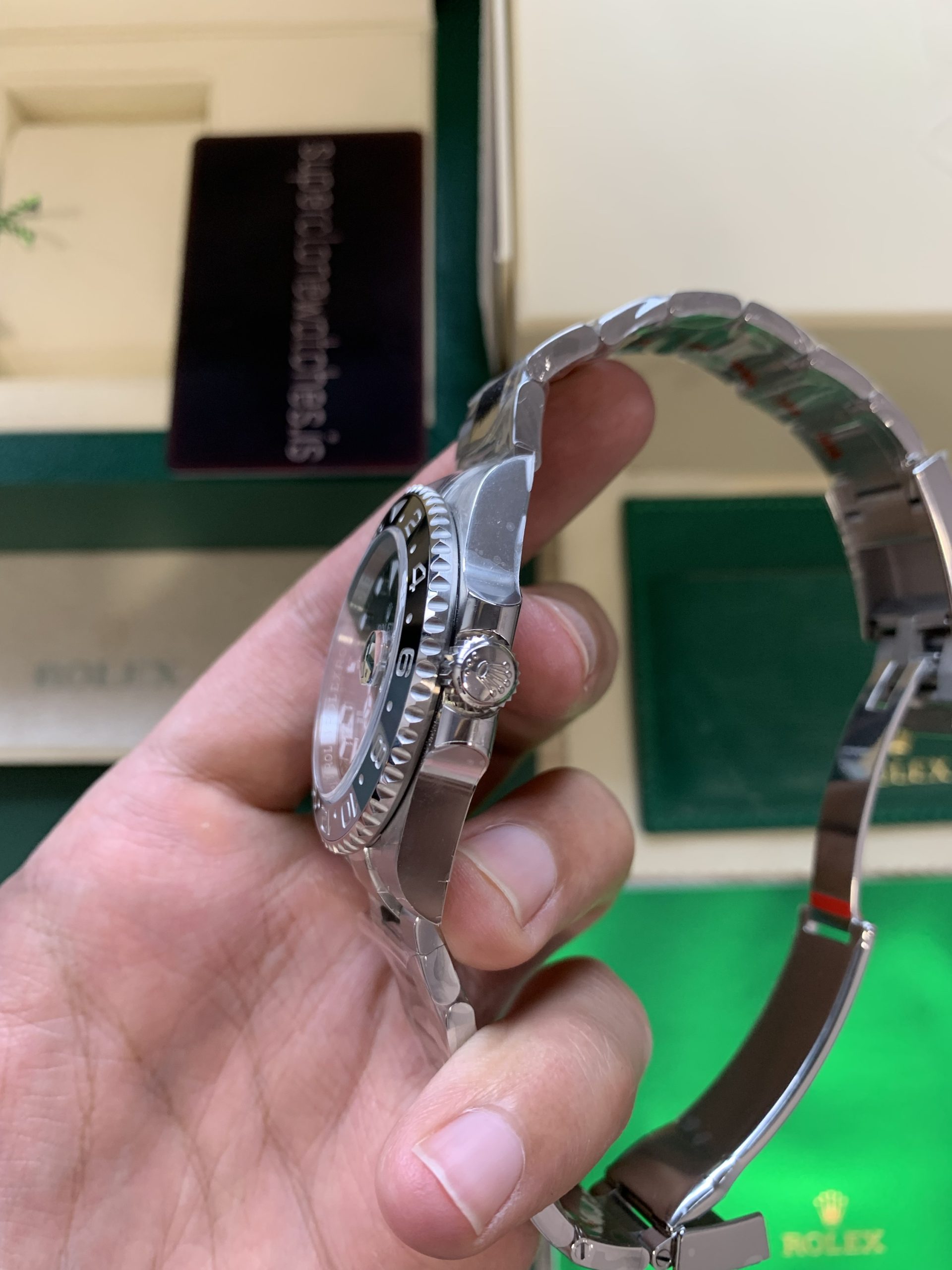 Rolex Bruce Wayne Replica GMT Master 2 904L Stainless steel Oyster Bracelet 3285 Movement