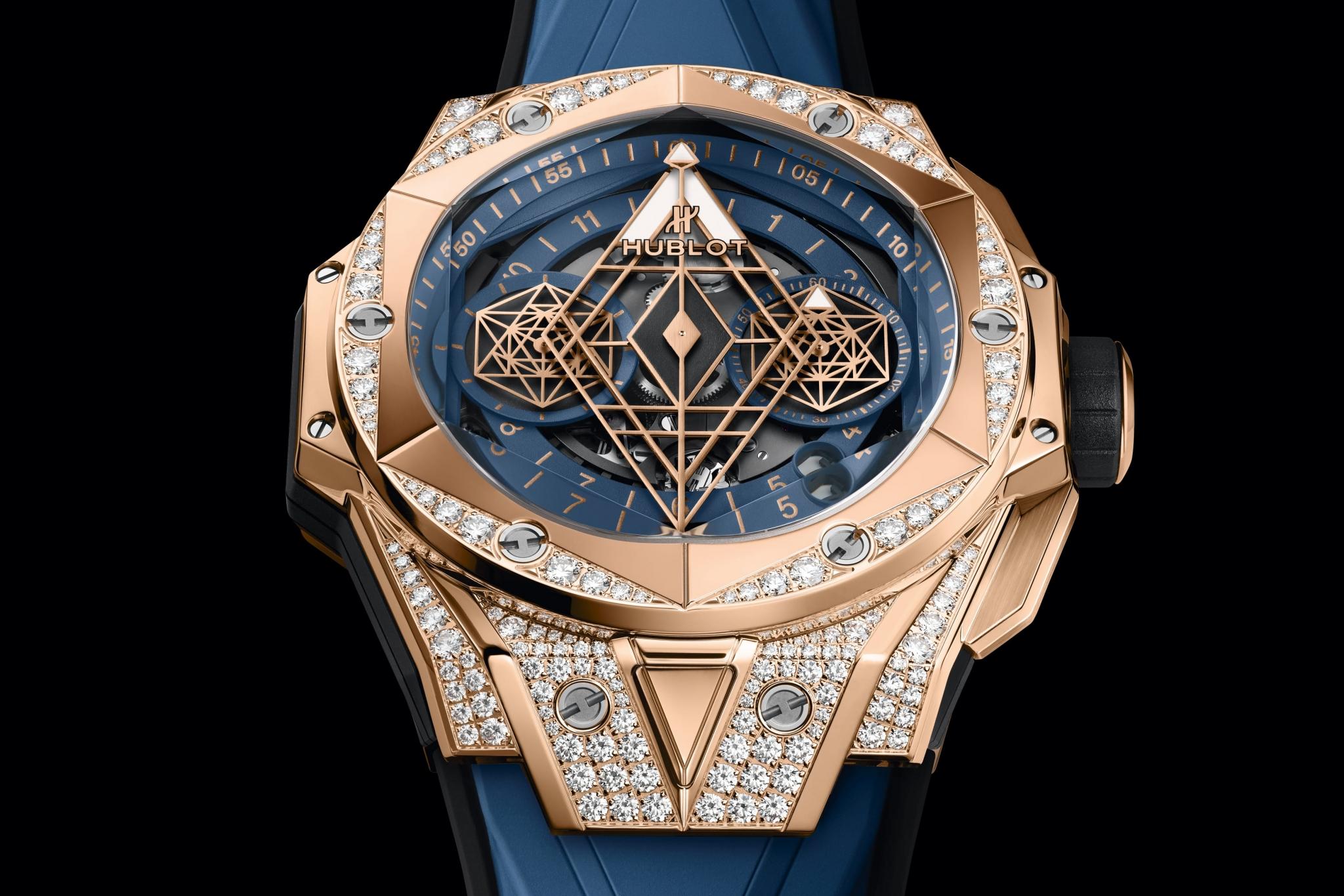 HUBLOT BIG BANG SANG BLEU II KING GOLD BLUE PAVÉ 45MM 418.OX.5108.RX.1604.MXM20