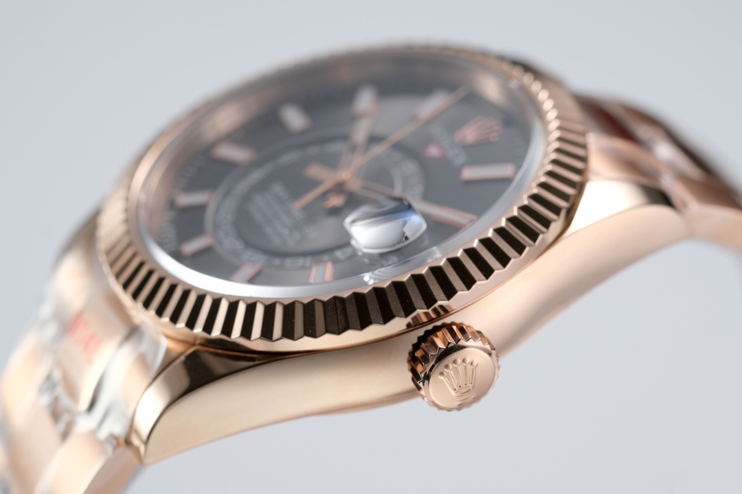 Rolex Sky Dweller Rose Gold Rhodium Dial Replica