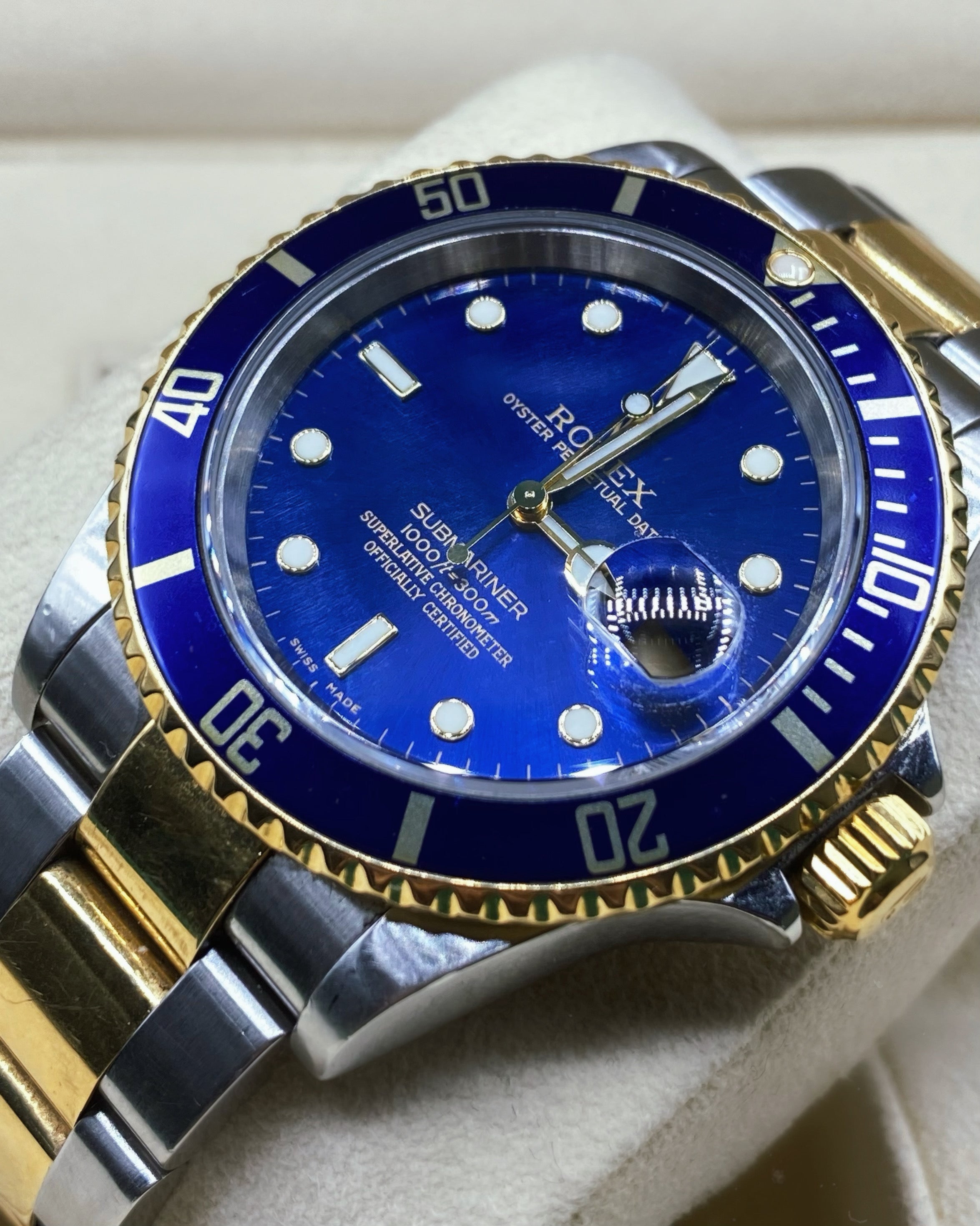 Rolex Submariner, Two-Tone, Blue Bezel and Dial 16613