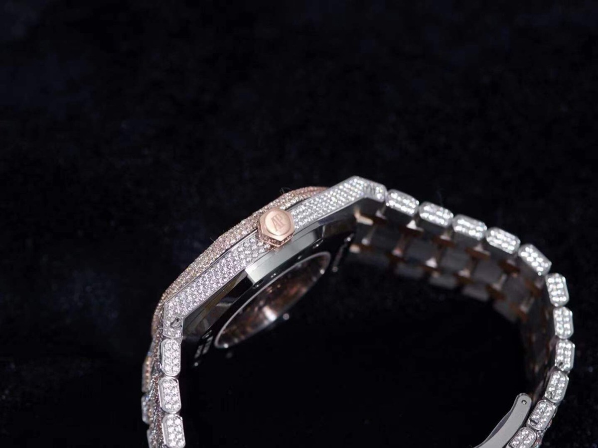 Audemars Piguet Royal Oak Selfwinding 41 mm, Steel/Rose Gold, Gem Set Ref. 15400SR.OO.1220SR.01