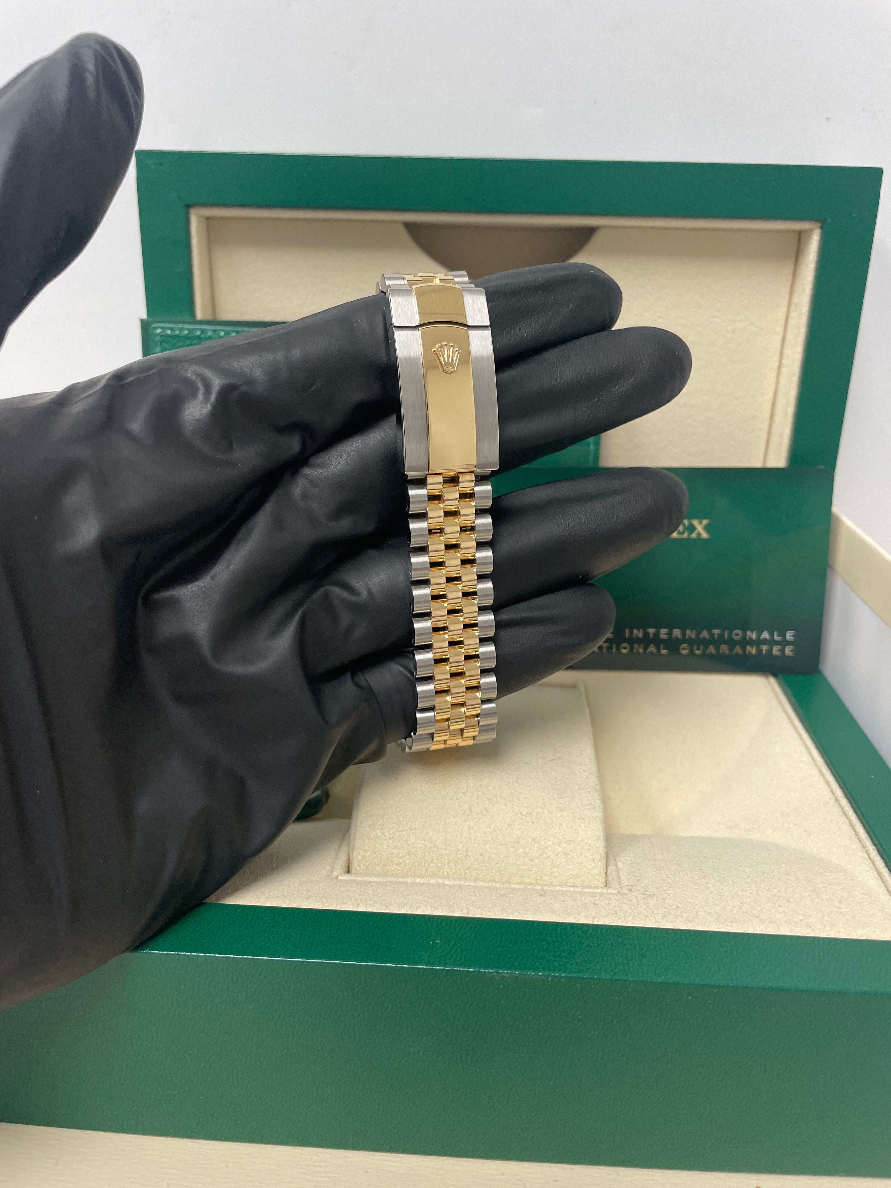 Rolex Datejust 41 Two-Tone Yellow Gold & Stainless Steel - Grey Slate Roman Wimbledon Dial - Fluted Bezel - Jubilee Bracelet (Ref# 126333)