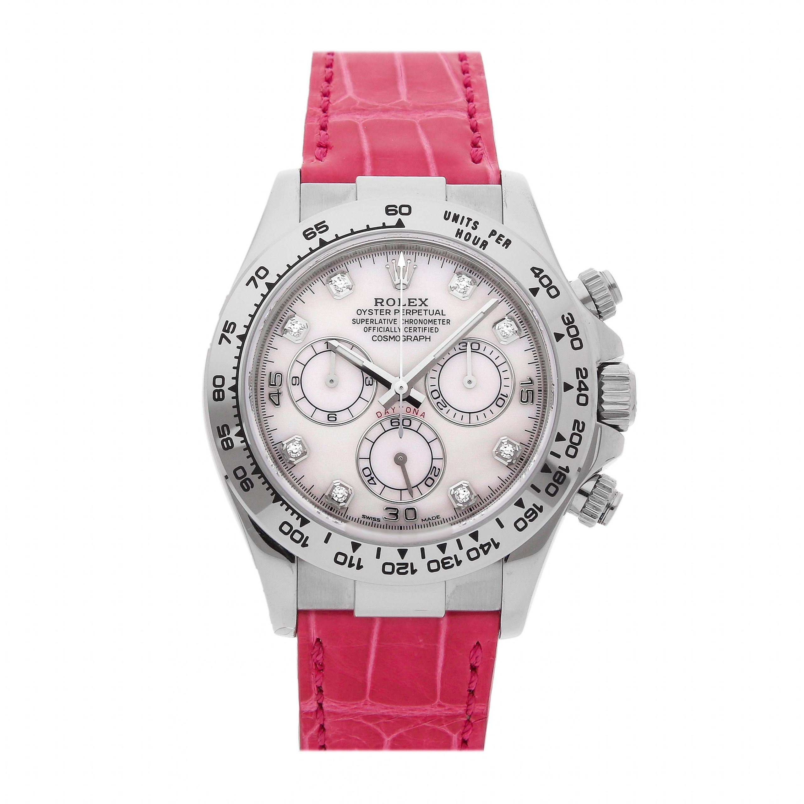 Rolex Super Clone Watch : Daytona Cosmograph 116519 PNK MOP DI DB