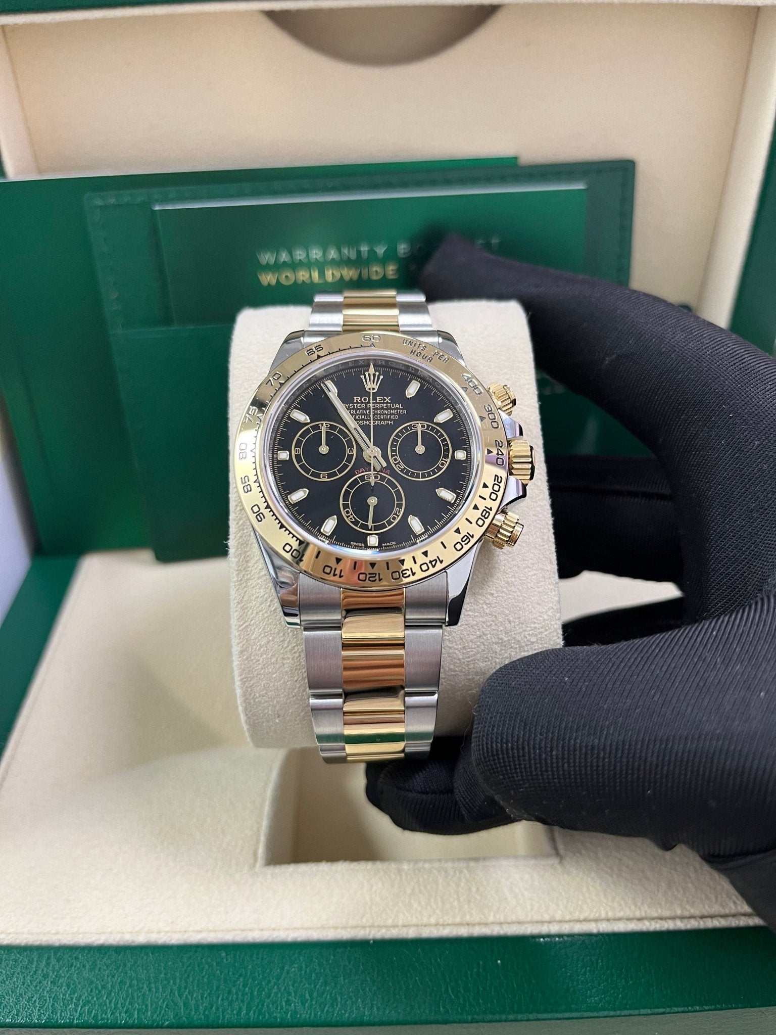 Rolex Daytona 40mm Yellow Rolesor Cosmograph - Black Index Dial (Ref# 116503)