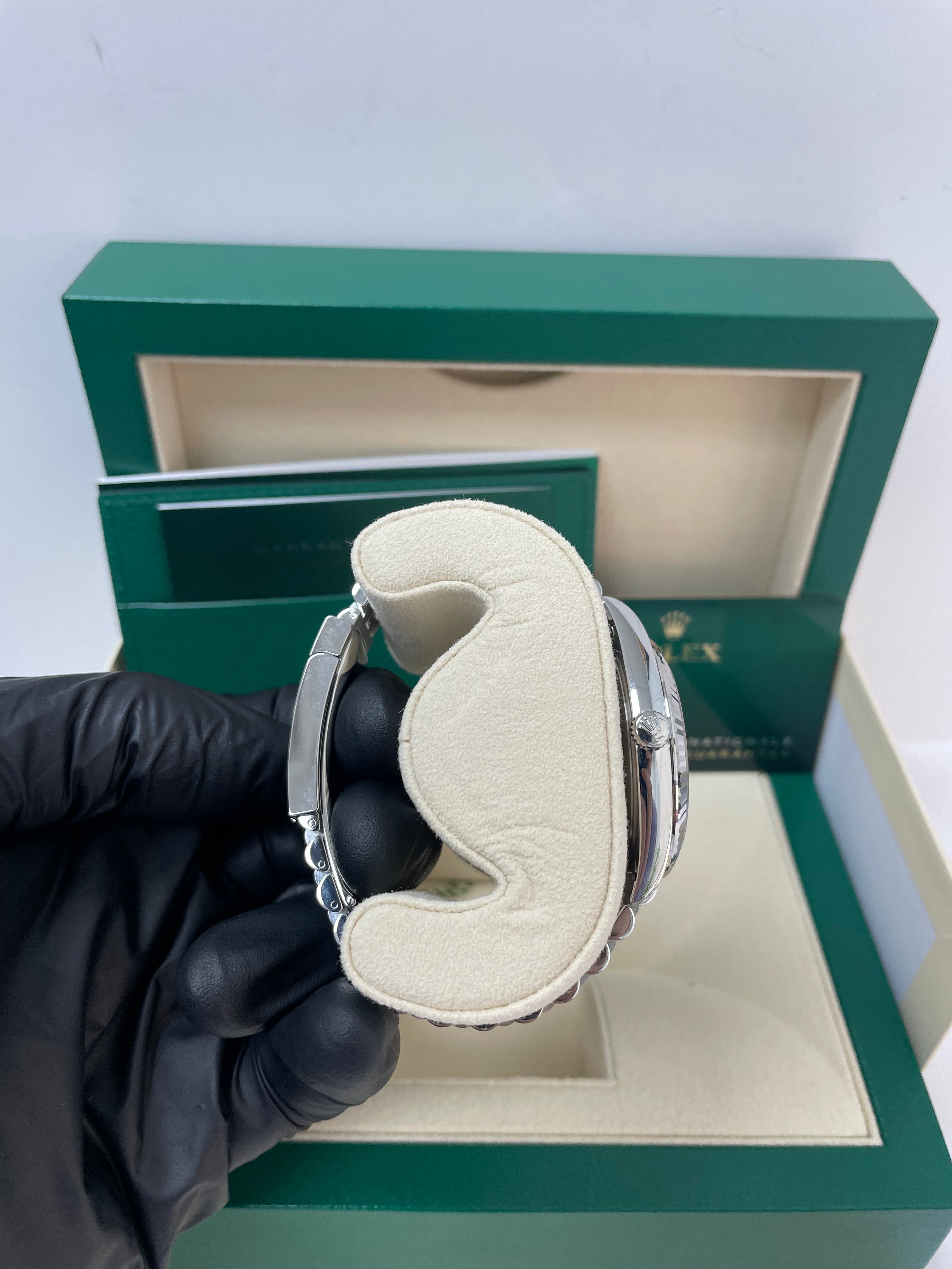 Rolex Datejust 41/ Two-Tone 18k White Gold & Steel/ Black Diamond Dial/ Fluted Bezel/ Jubilee Bracelet (Ref# 126334)