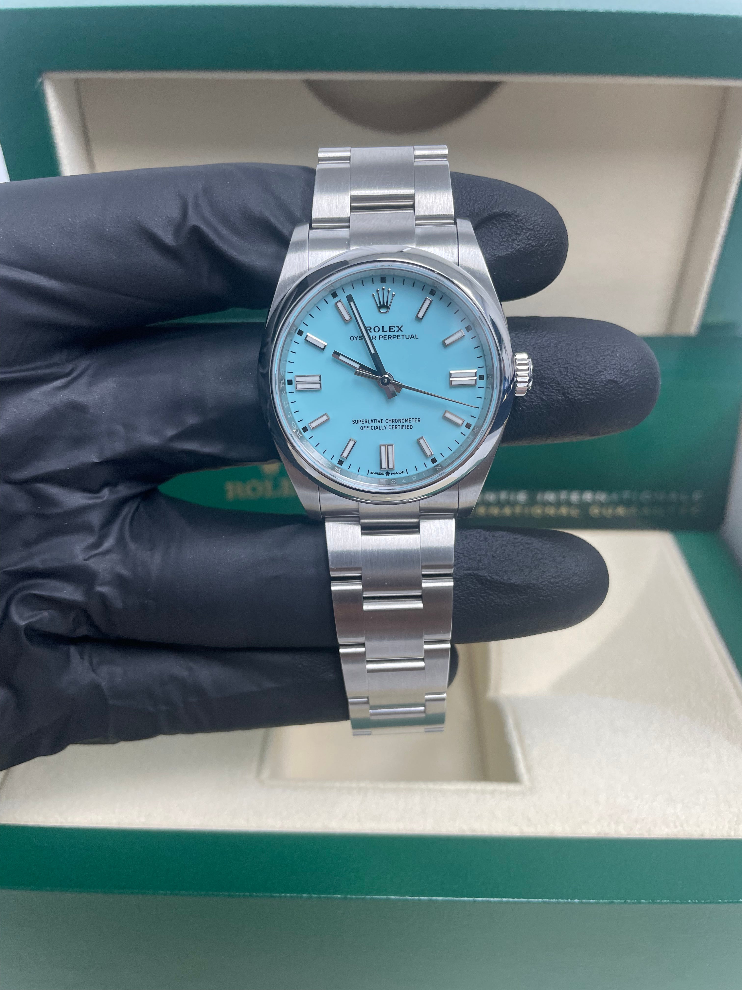 Rolex Oyster Perpetual 36mm Stainless Steel - Turquoise Dial - Oyster Bracelet (Ref# 126000)