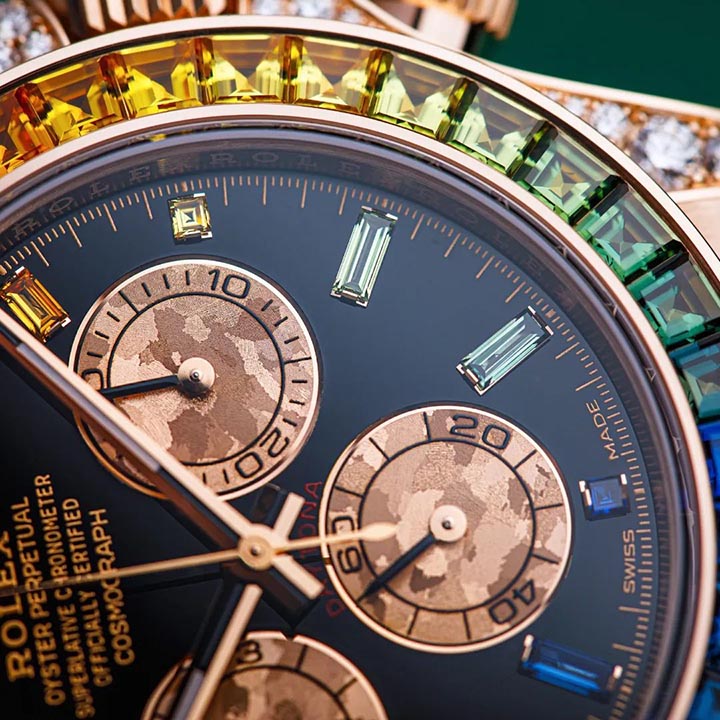 Rolex 116595 RBOW Cosmograph Daytona Rainbow 18k Rose Gold