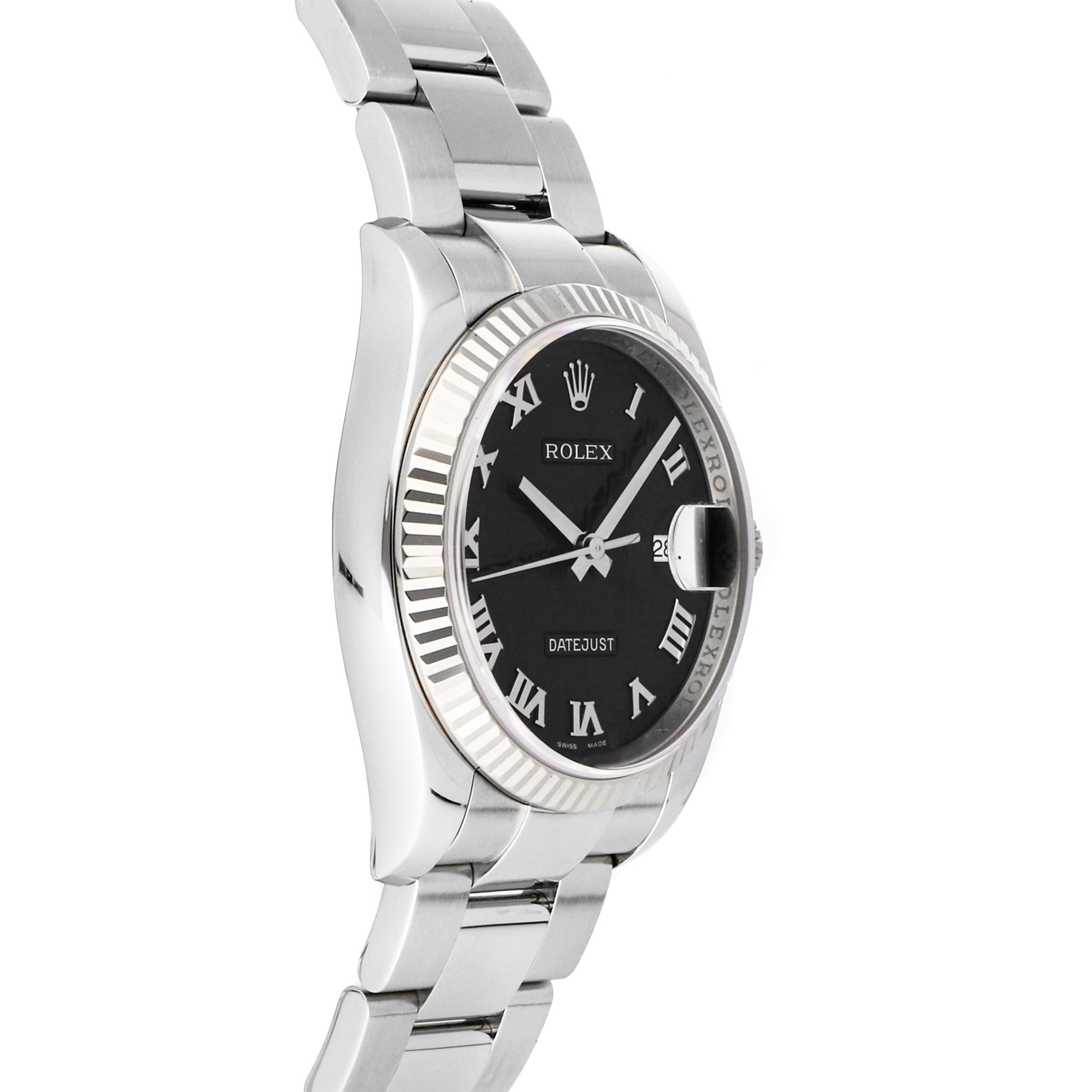 Rolex Super Clone Watch : Datejust 116234 BLK JUB ROM OYS