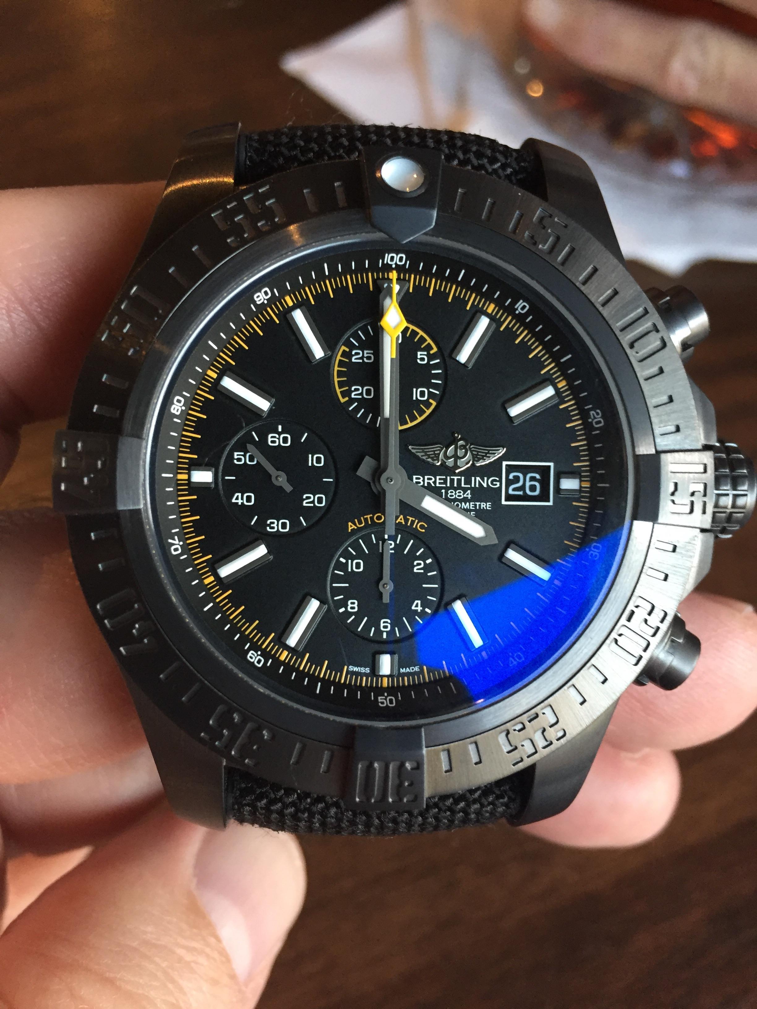 Breitling Super Avenger II Black Steel M133711A/BF30 Replica