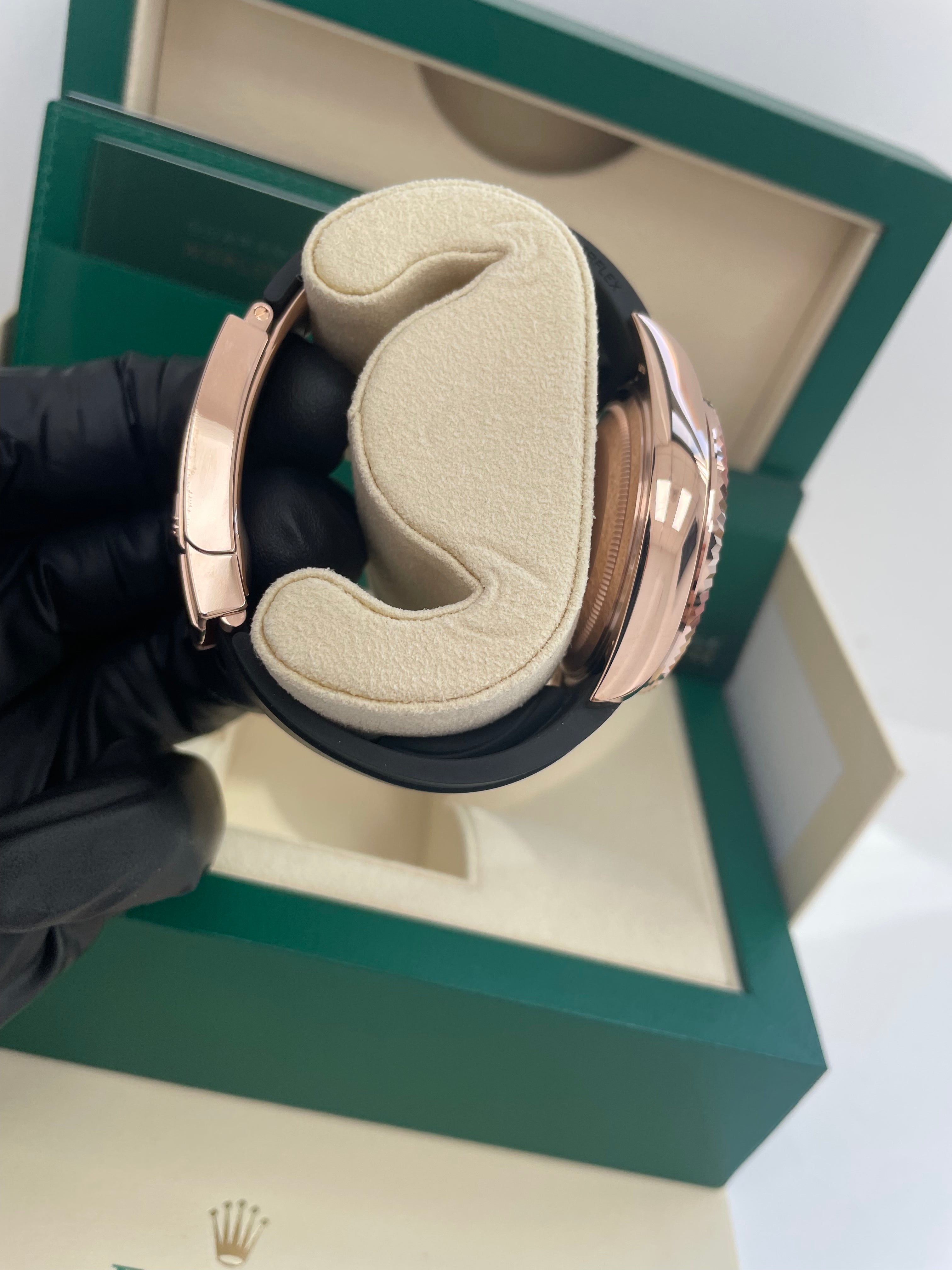 Rolex Sky-Dweller 42mm/ Rose Gold/ Chocolate Index Dial/ Oysterflex Bracelet (Ref # 326235)