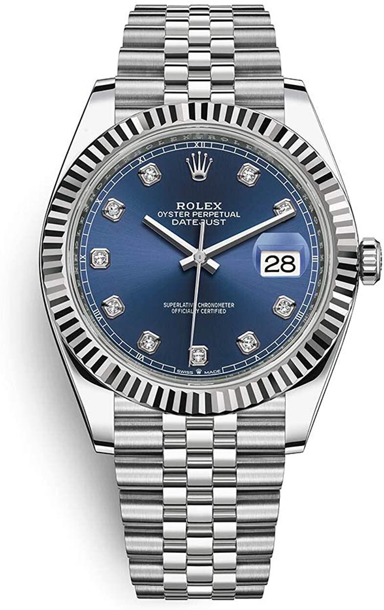Rolex Datejust Blue Dial 41 mm Swiss 3235 Clone Movement Super Replica