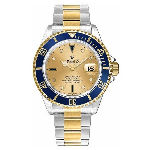 Rolex Submariner Date Serti Dial Men's Watch 16613