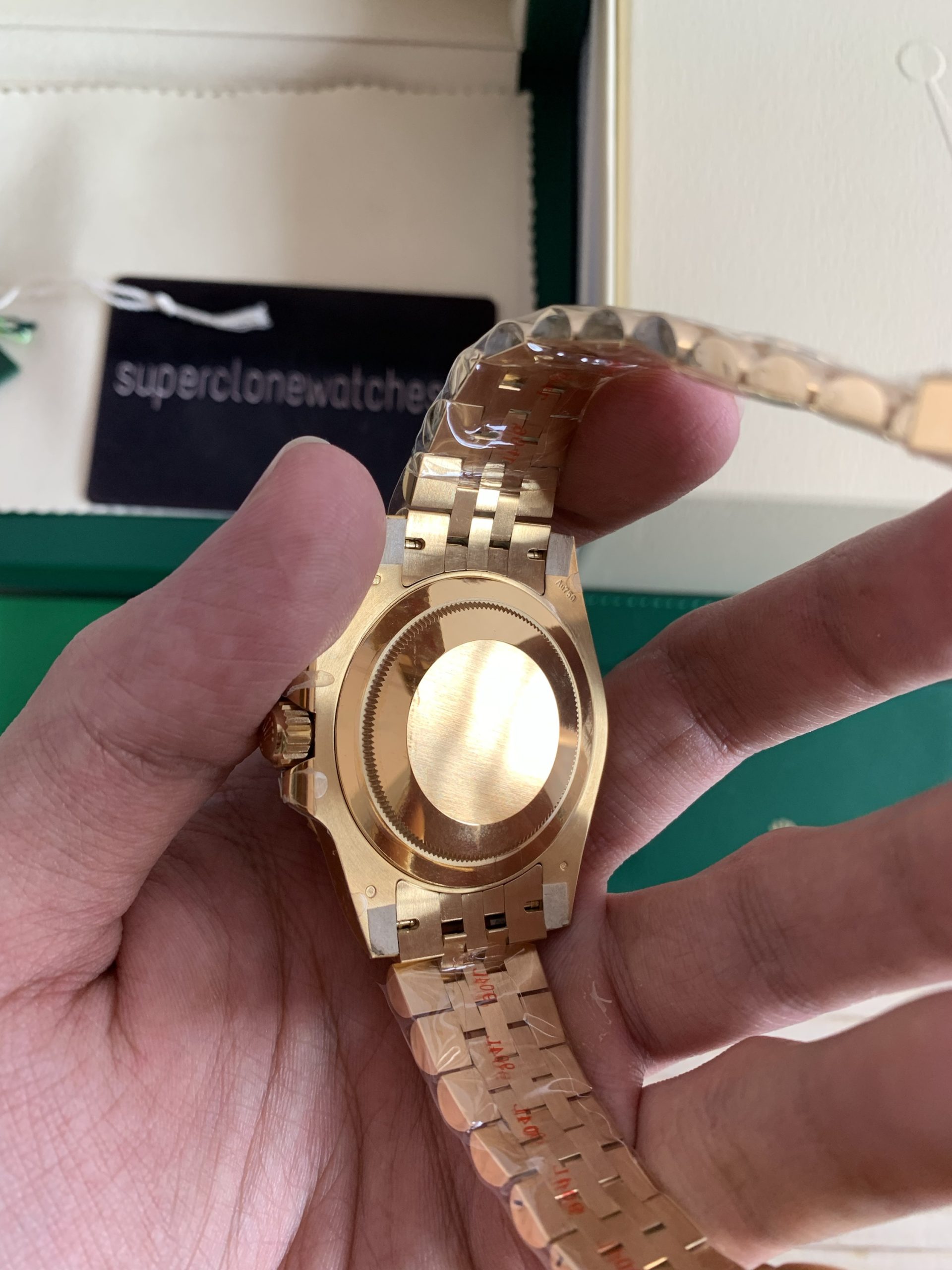 Rolex GMT Master 2 Gold Jubilee 126718GRNR Replica 3285 Clone Movement