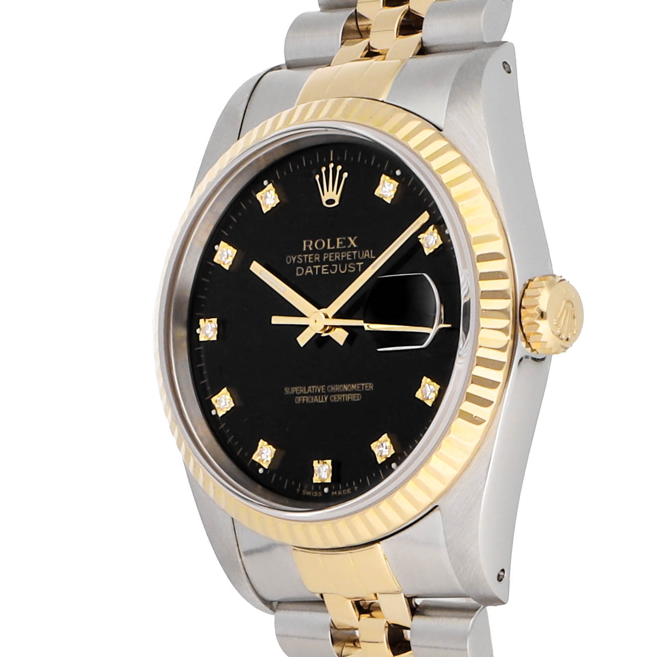 Rolex Super Clone Watch : Datejust 16233 BLK DI JUB