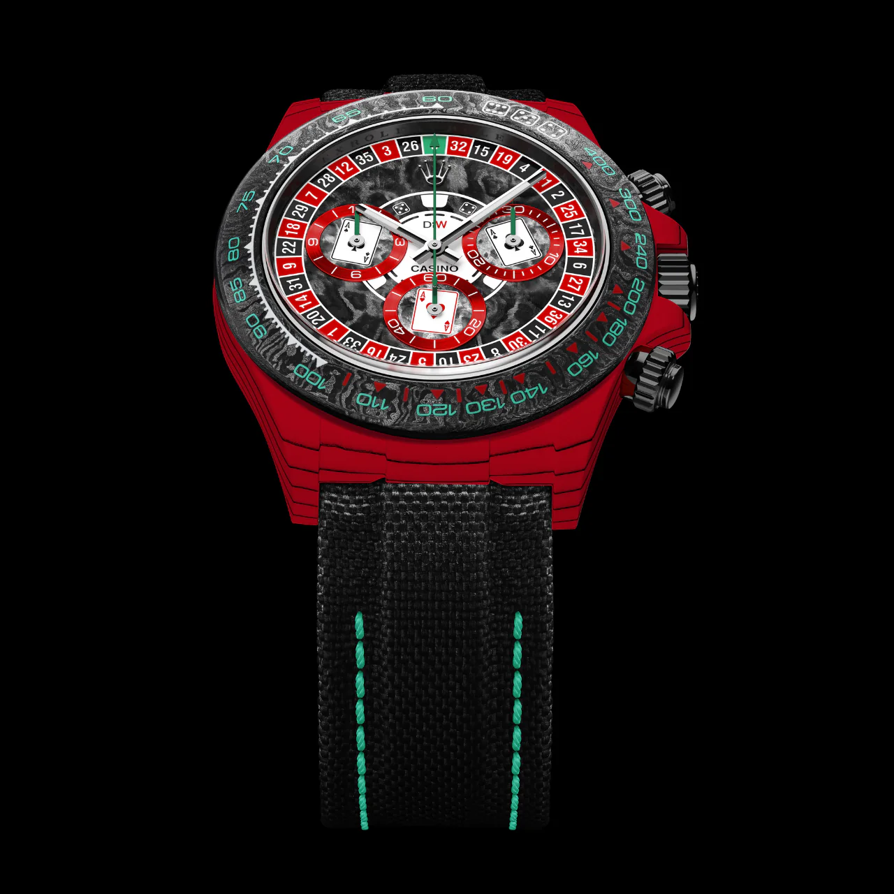 BEST DEAL Rolex Daytona DiW LUCKY PLAYER 3 CarboQuartz