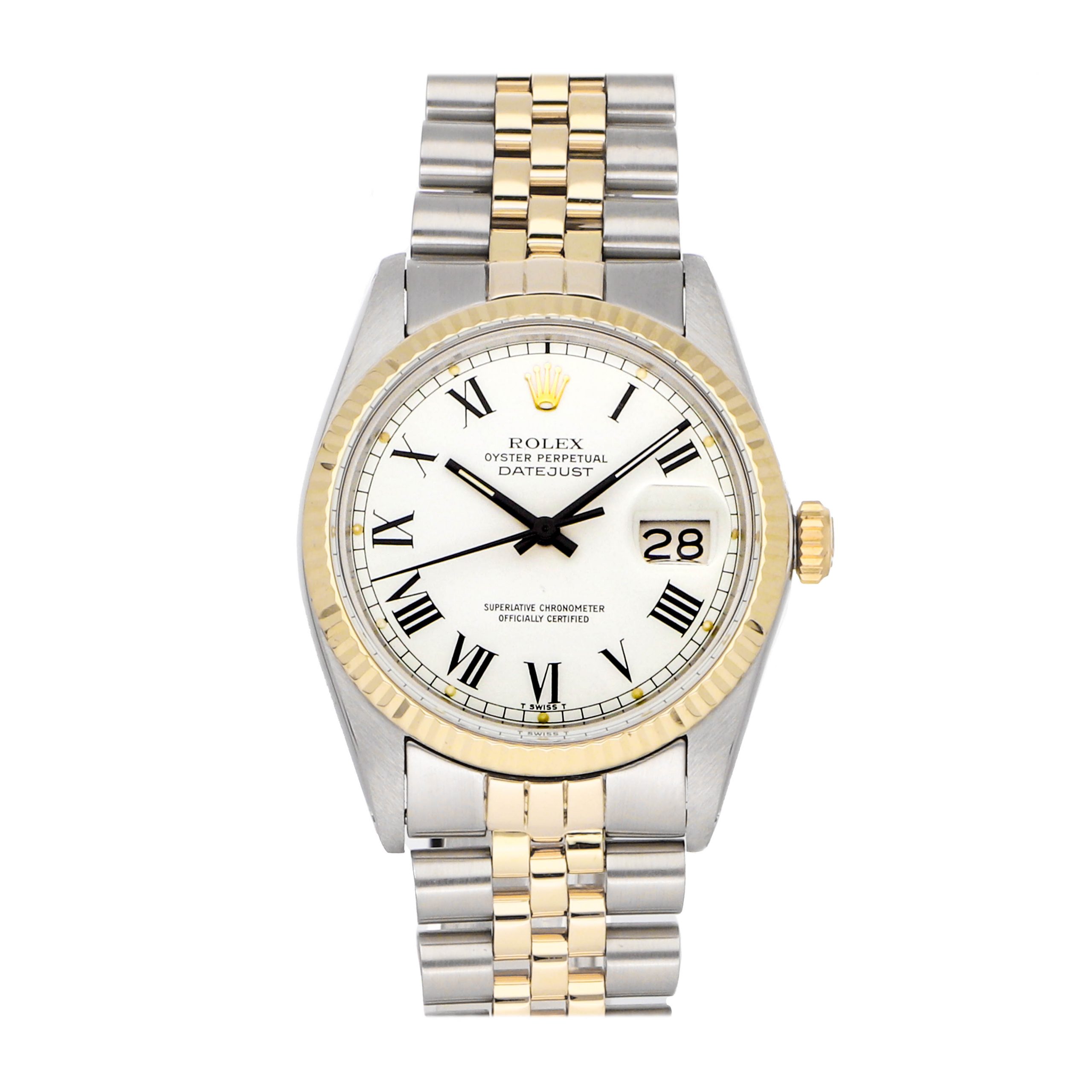 Rolex Super Clone Watch : Datejust 16013 WHT ROM BUCKLEY JUB