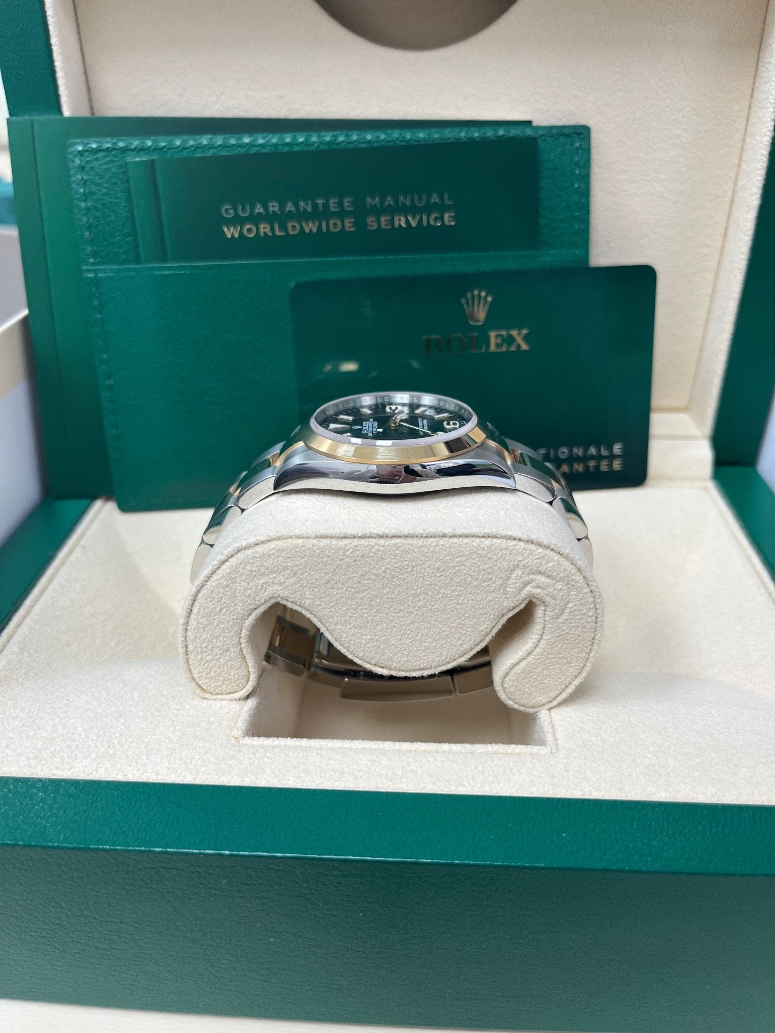 Rolex Steel and Yellow Gold Oyster Perpetual Explorer - Black Dial - Oyster Bracelet