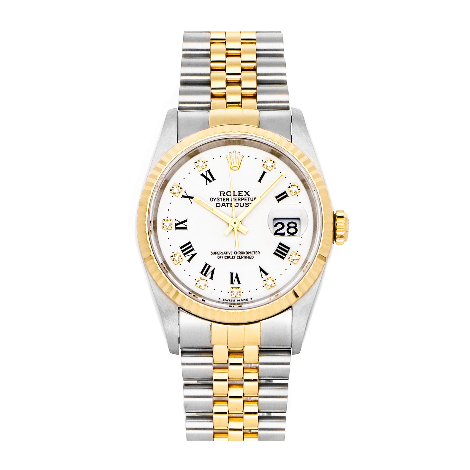 Rolex Super Clone Watch : Datejust 16233 WHT ROM DI JUB