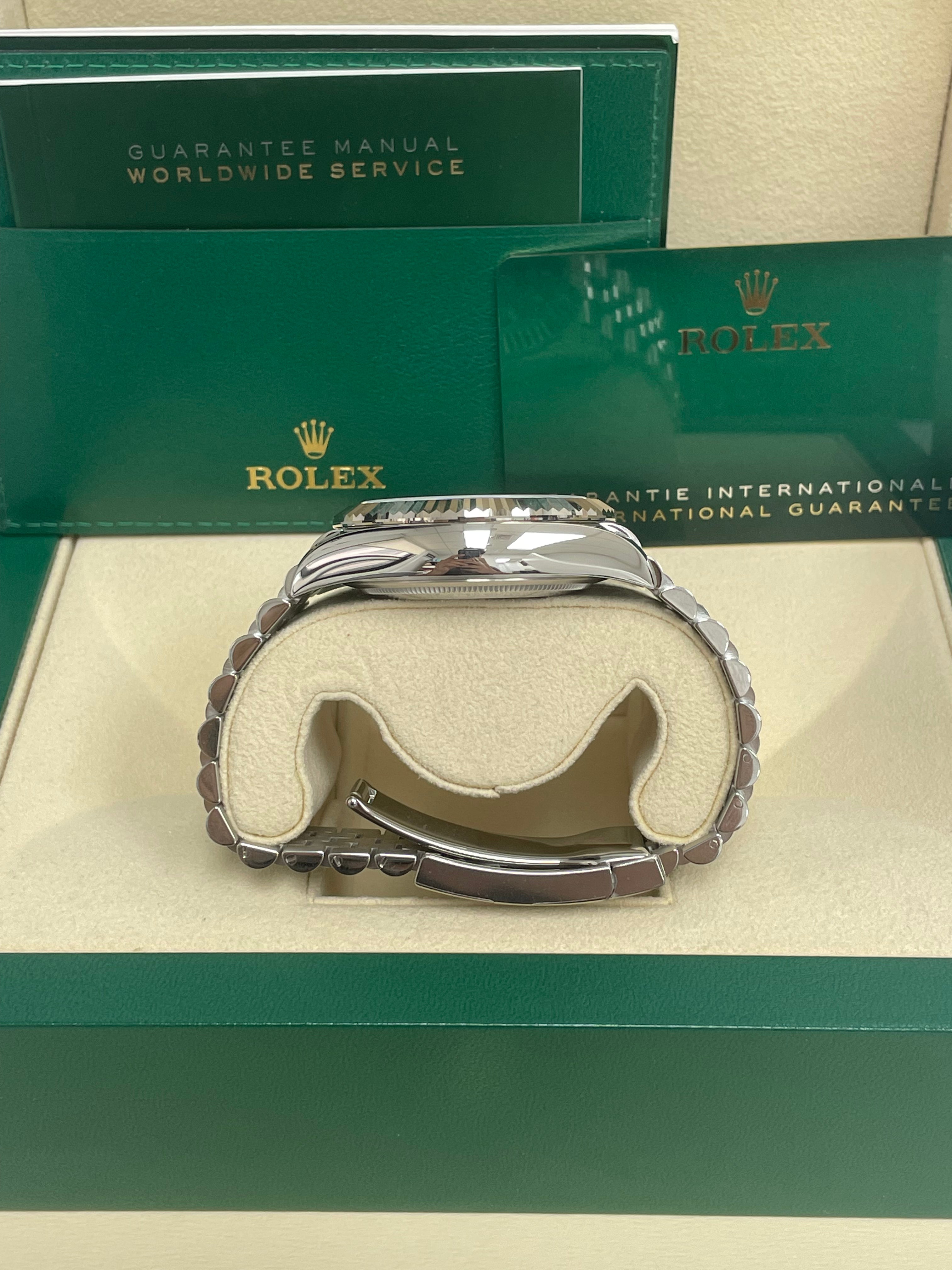 Rolex White Rolesor Sky-Dweller Black Index Dial Jubilee Bracelet (Ref# 326934)