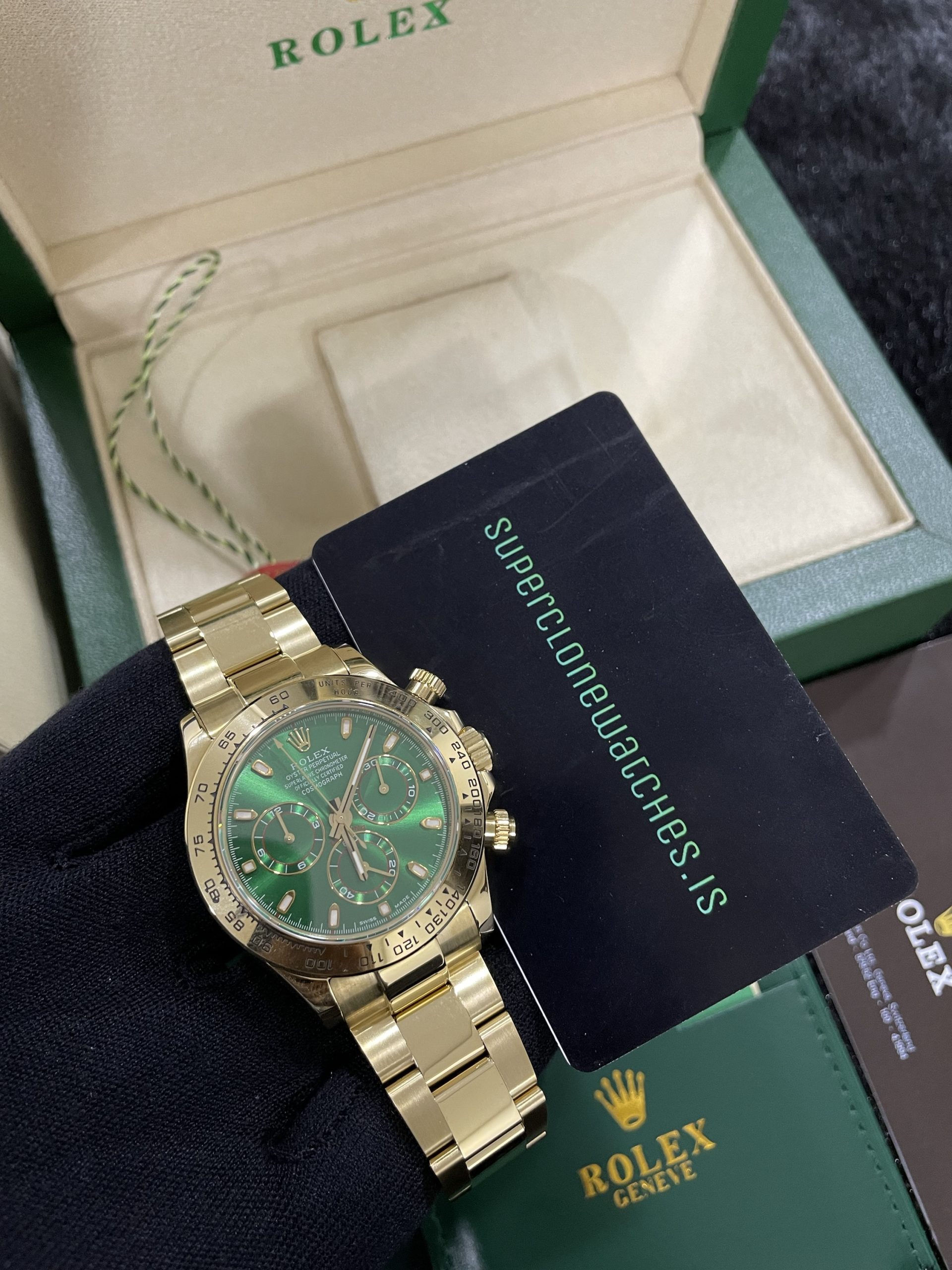 Rolex Daytona 116508 Gold Green