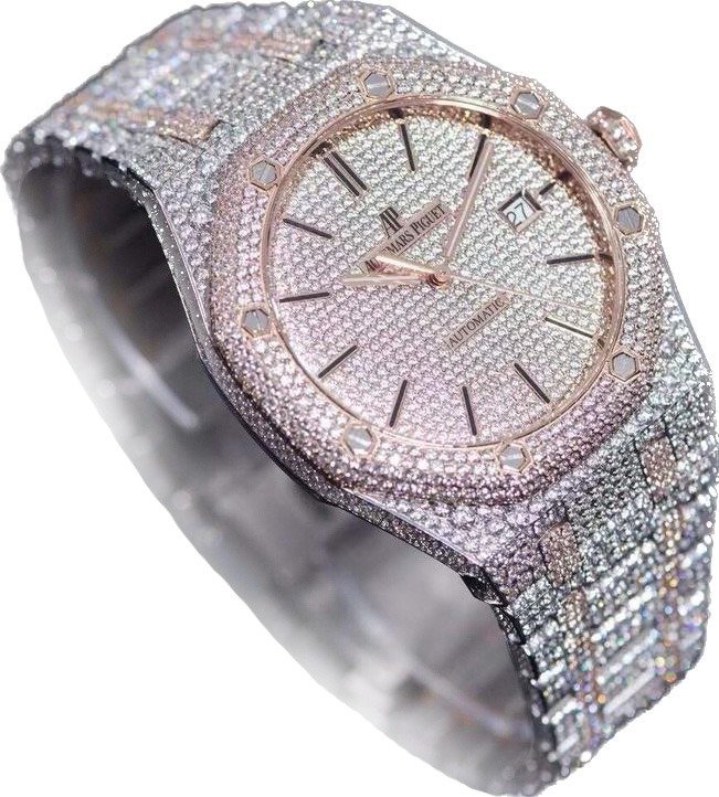 Audemars Piguet Royal Oak Selfwinding 41 mm, Steel/Rose Gold, Gem Set Ref. 15400SR.OO.1220SR.01