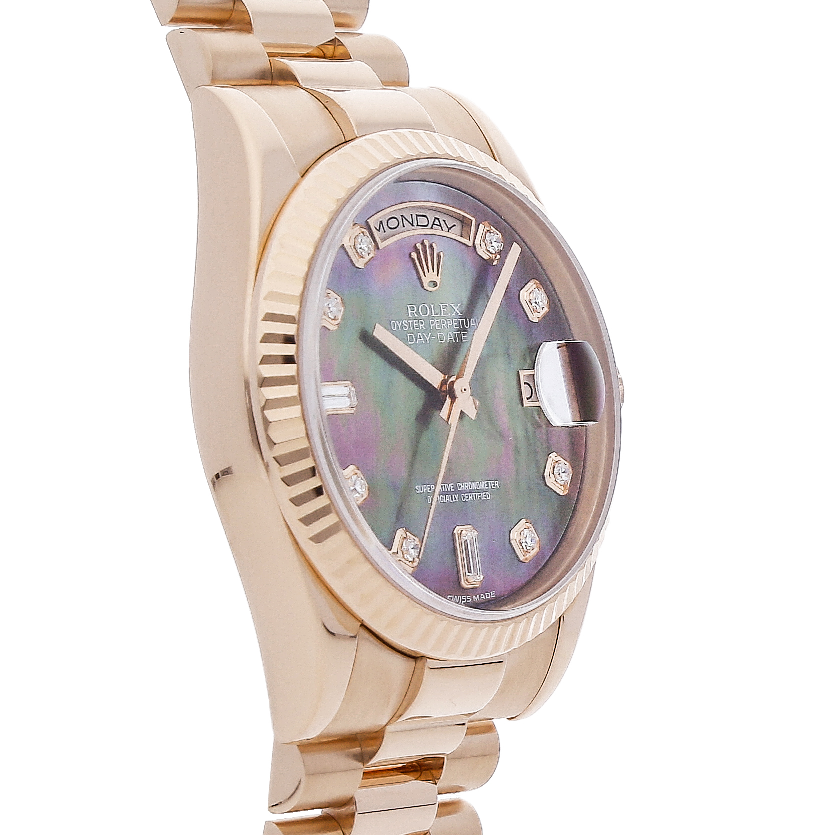 Rolex Super Clone Watch : Day-Date 118235 BLK MOP RD BG PRS