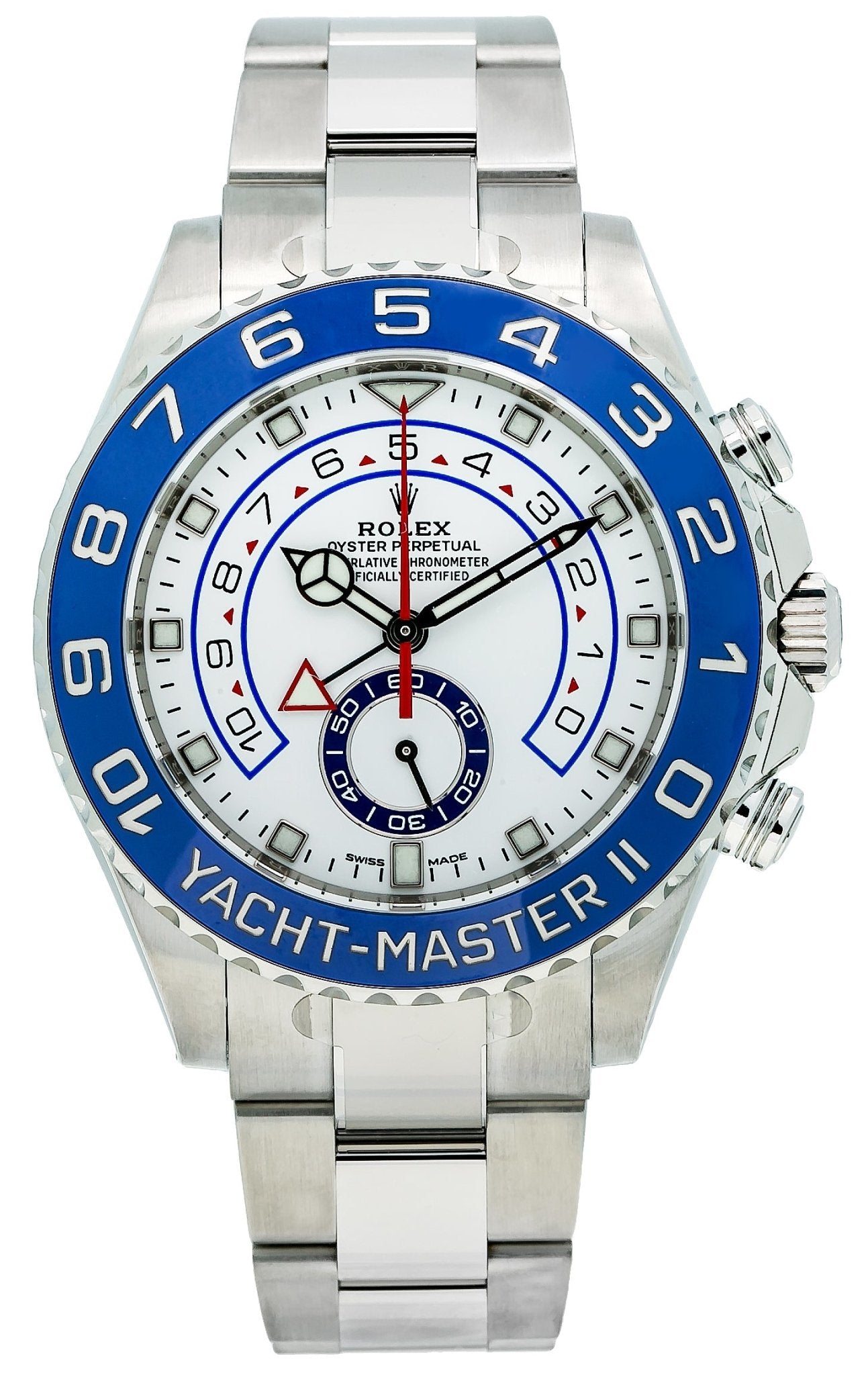 Rolex Yacht-Master II Stainless Steel - Matte White Mercedes Dial (Ref# 116680) Pre-Owned