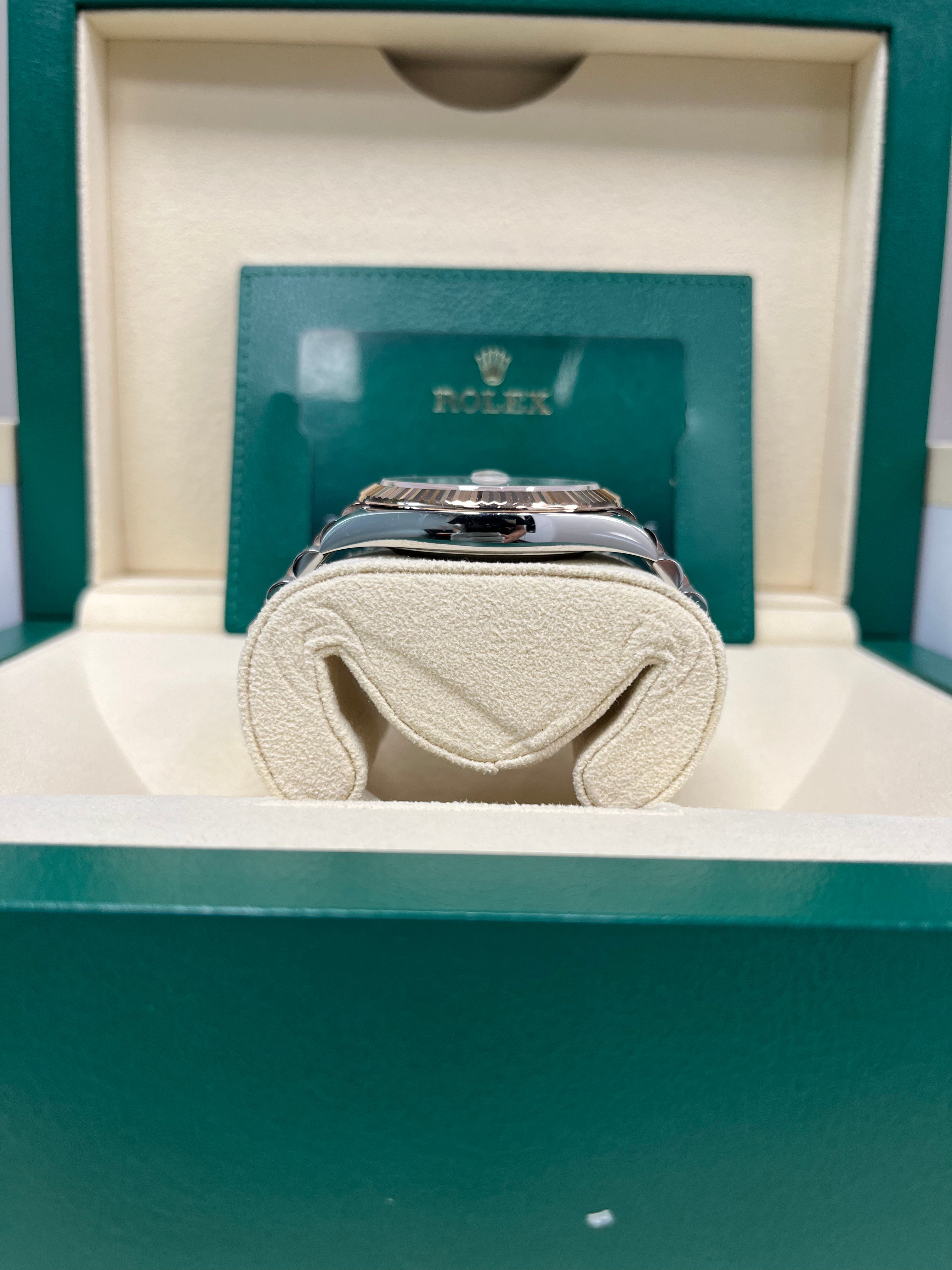 Rolex Datejust 41 Two-Tone Stainless Steel and Rose Gold/ Mother of Pearl Diamond Dial/ Fluted Bezel/ Jubilee Bracelet (Ref#126331)