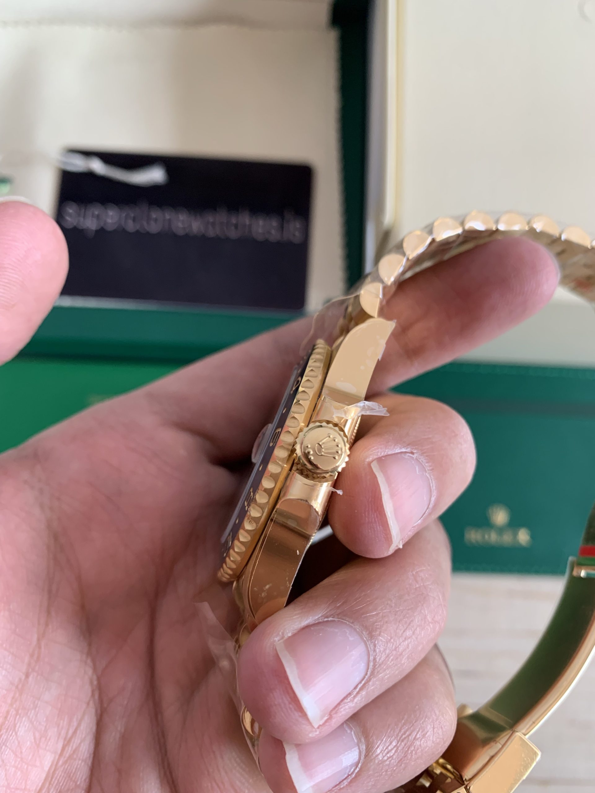 Rolex GMT Master 2 Gold Jubilee 126718GRNR Replica 3285 Clone Movement