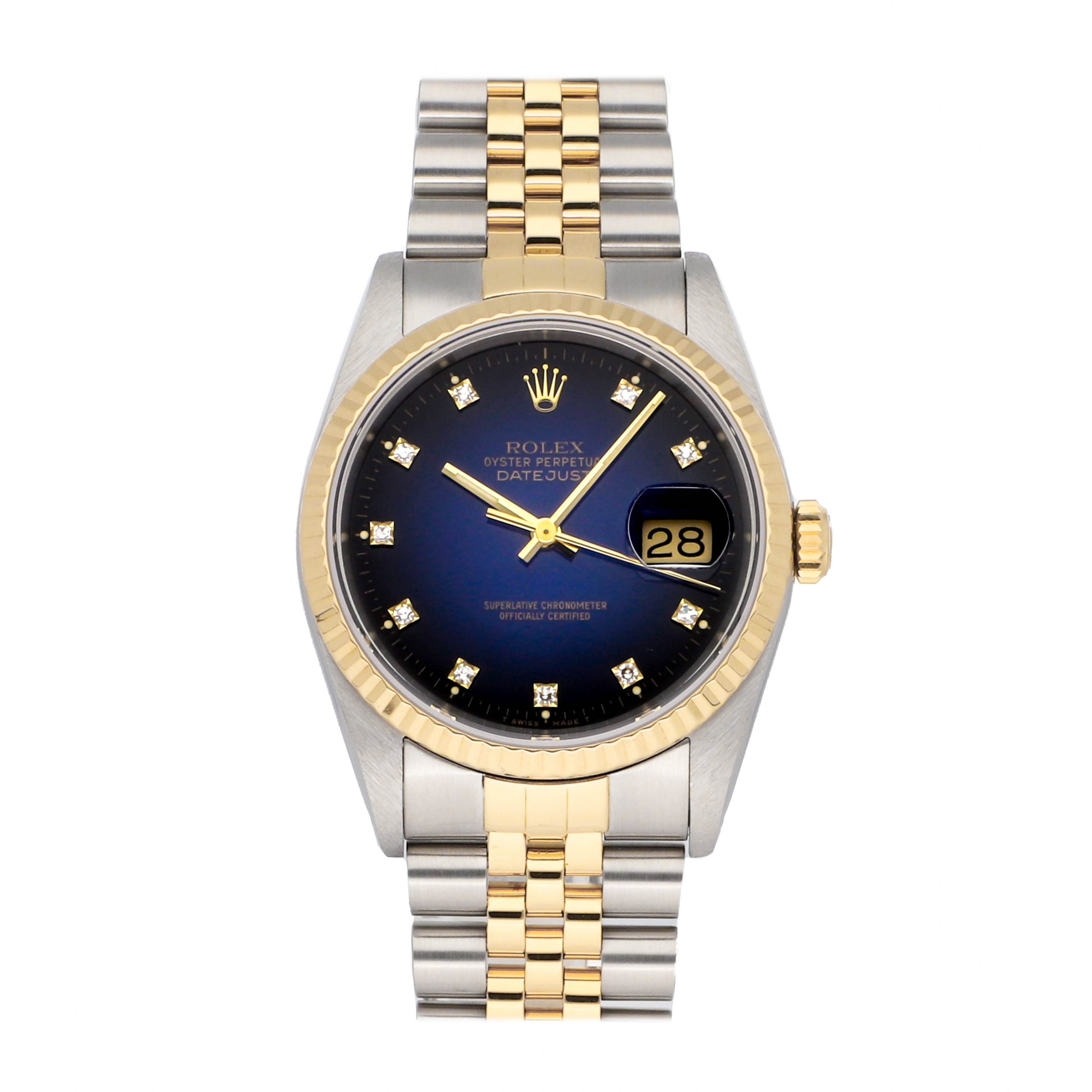 Rolex Super Clone Watch : Datejust 16233 BLU GRD SM JUB