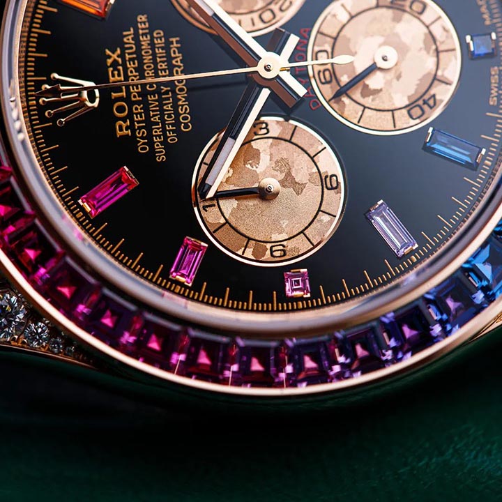 Rolex 116595 RBOW Cosmograph Daytona Rainbow 18k Rose Gold
