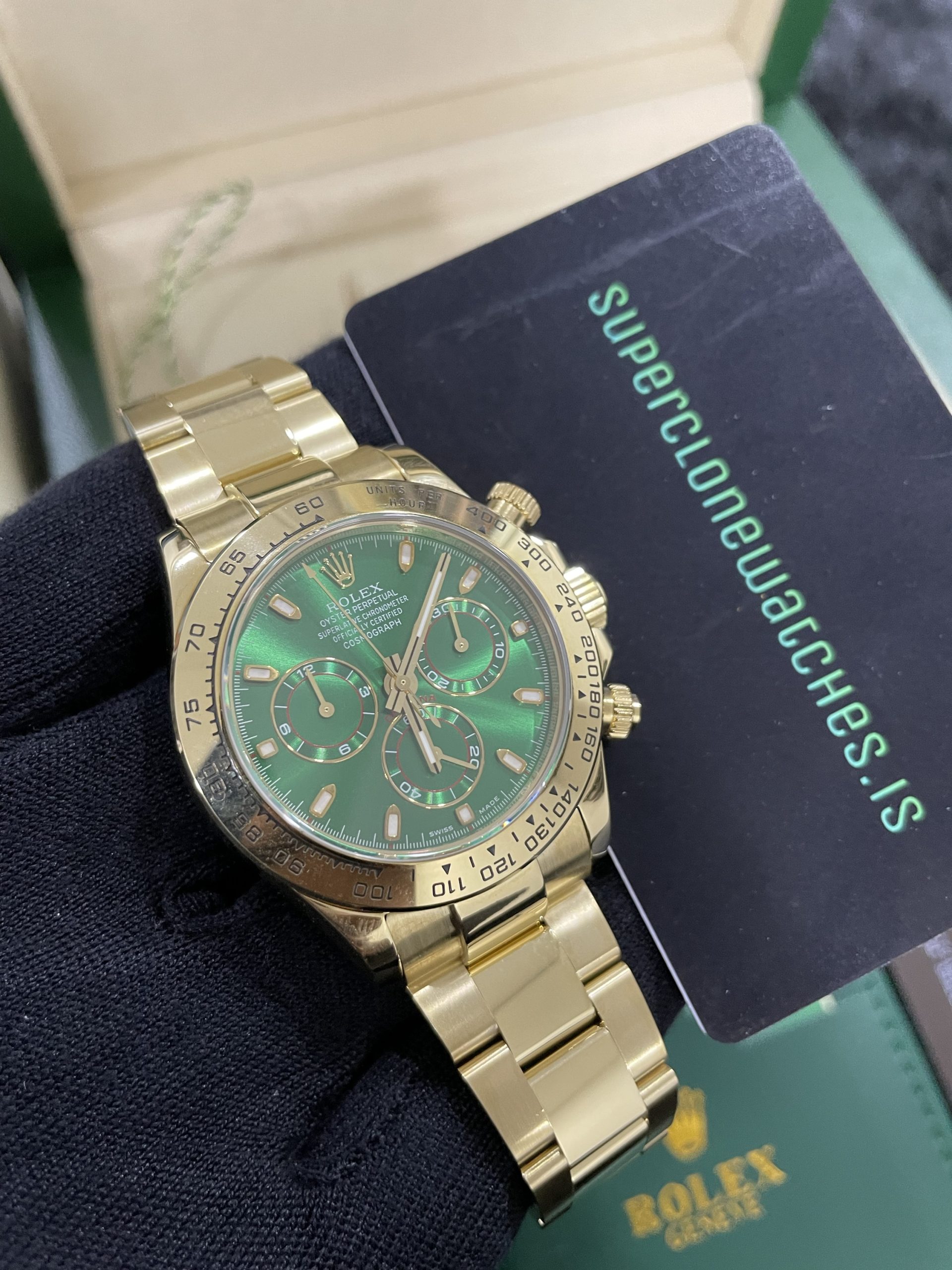 Rolex Daytona 116508 Gold Green