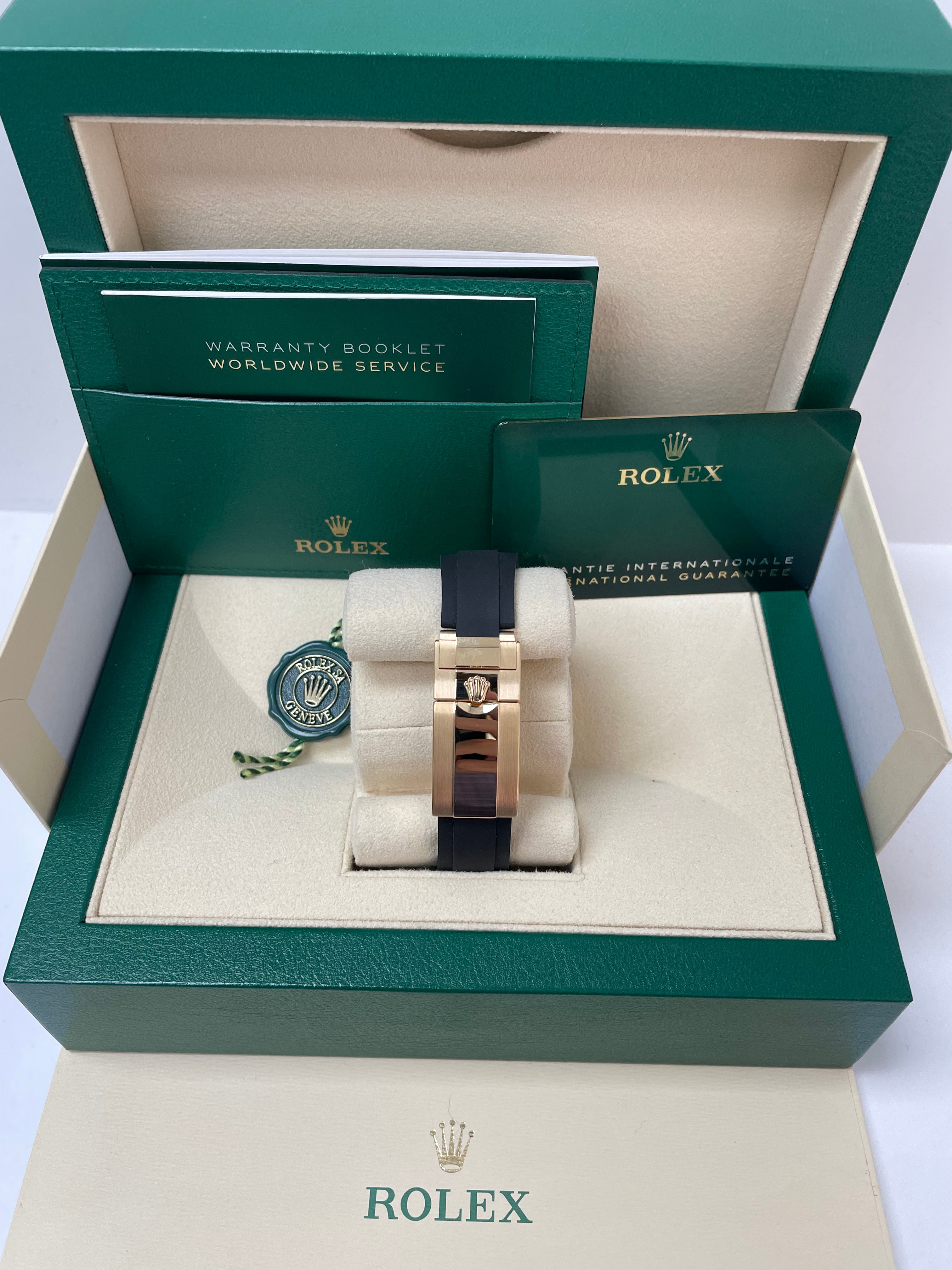 Rolex Daytona 40mm Champagne Dial with Black Subdials/ Black Oysterflex Strap (Reference # 116518LN)