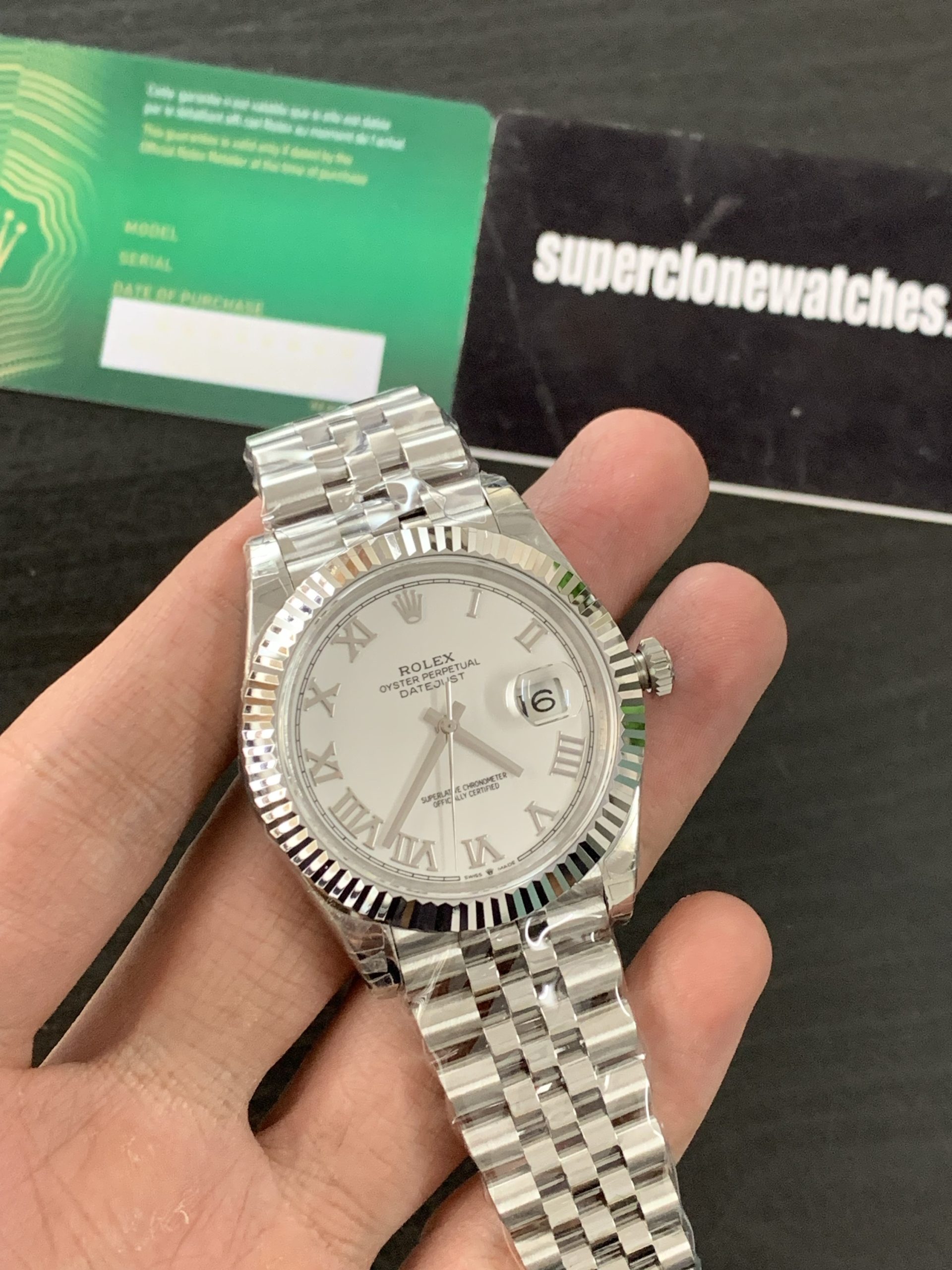 Rolex Datejust 41 White Dial Roman Numerals Mirror Master Copy