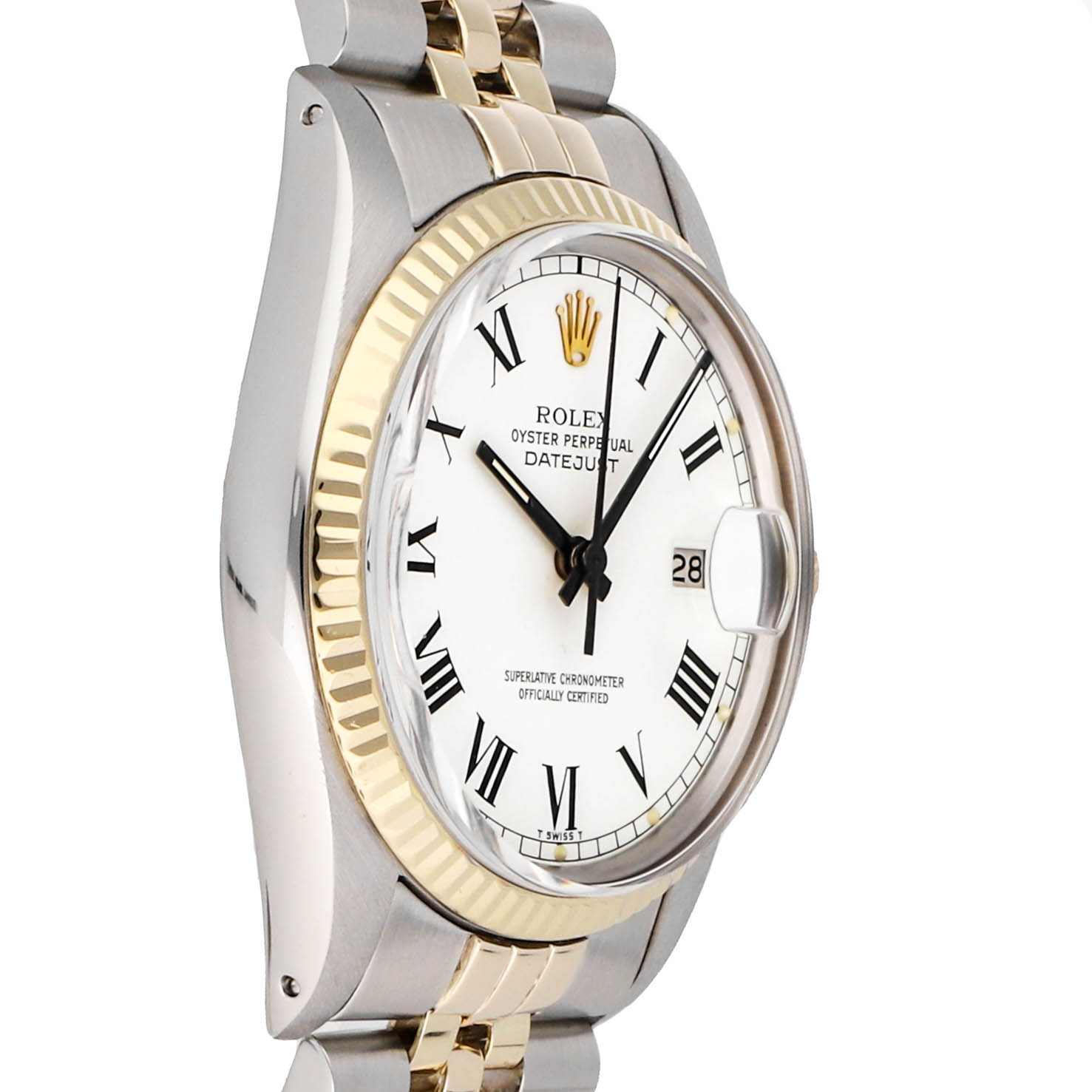 Rolex Super Clone Watch : Datejust 16013 WHT ROM BUCKLEY JUB