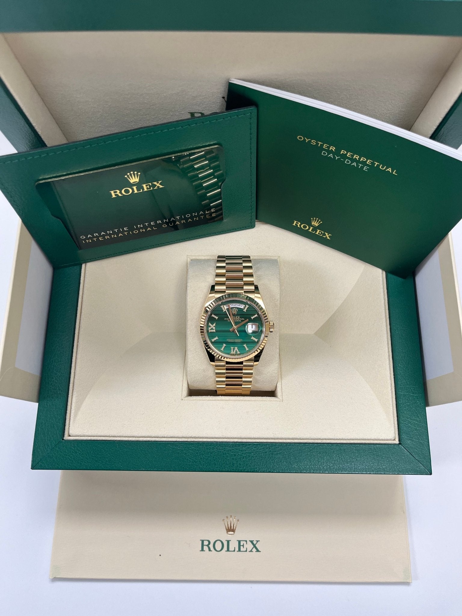 Rolex Day-Date 36 Super Rare Malachite Dial (Ref #128238)