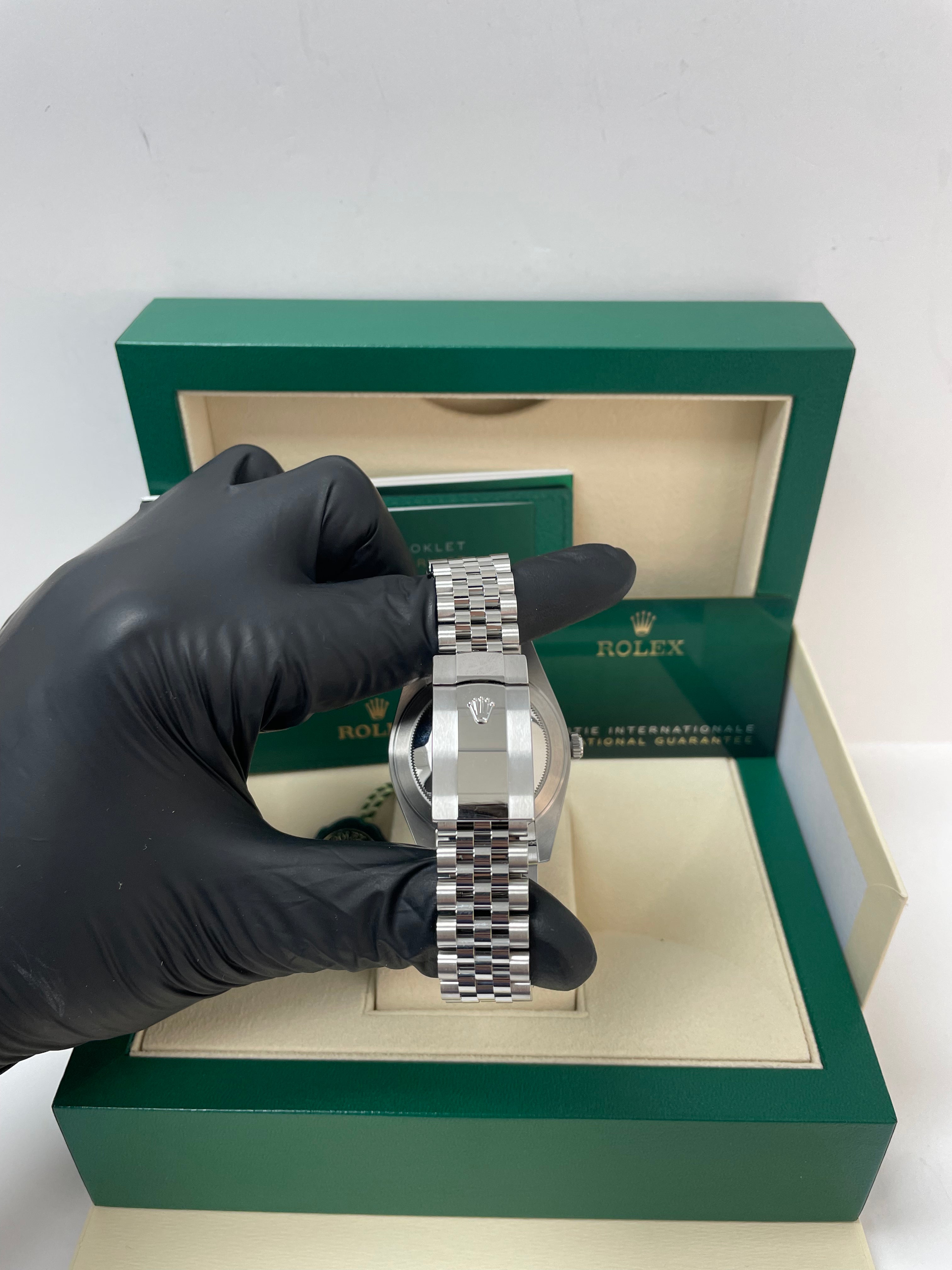Rolex Datejust 41/ Two-Tone 18k White Gold & Steel/ Black Diamond Dial/ Fluted Bezel/ Jubilee Bracelet (Ref# 126334)