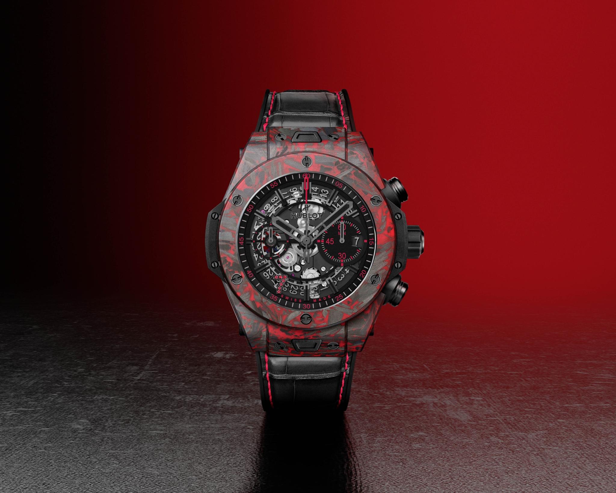 HUBLOT BIG BANG UNICO RED CARBON LAS VEGAS BOUTIQUE 44MM