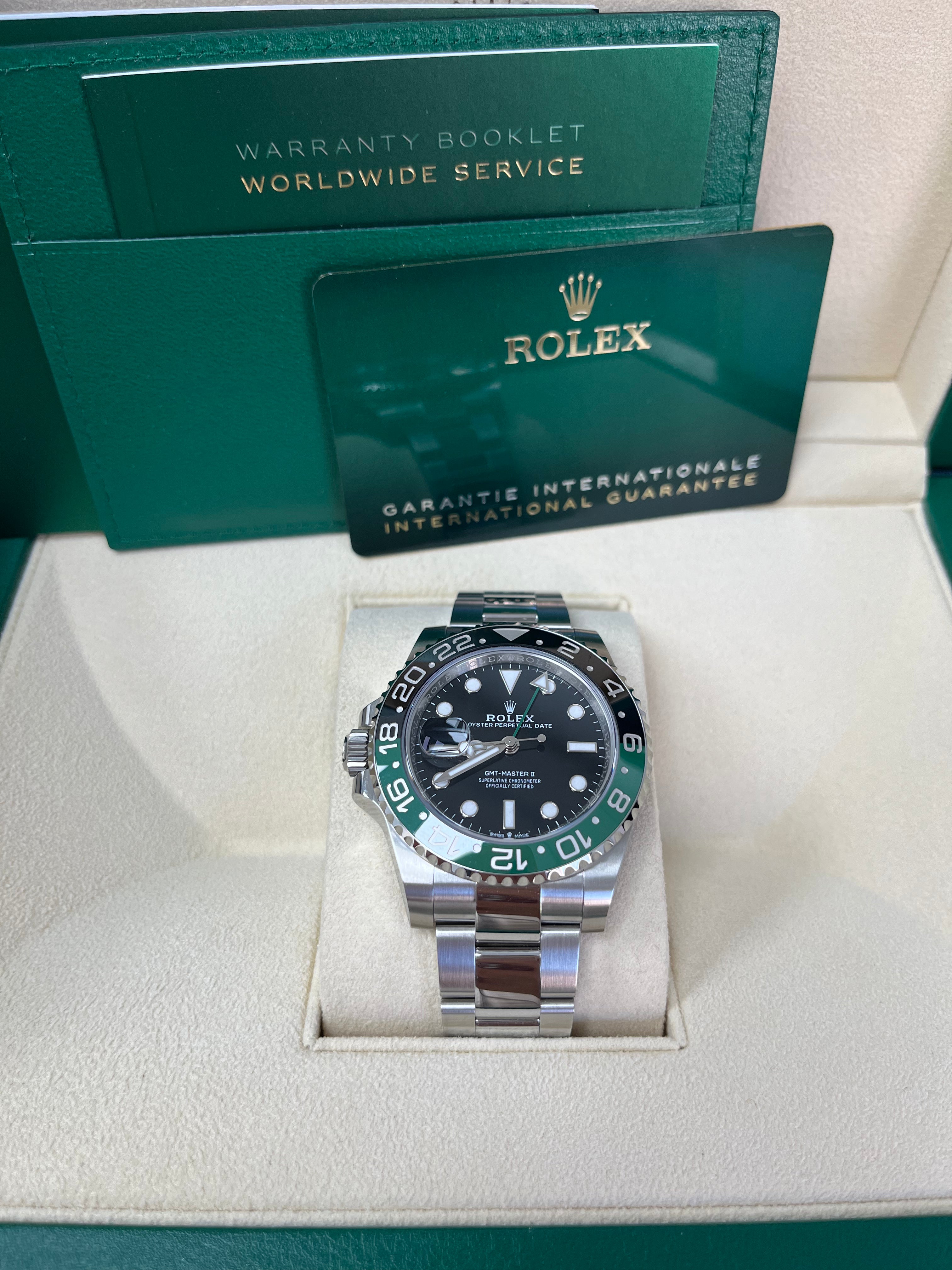Rolex GMT-Master II With A Green And Black Bezel SPRITE (Reference # 126720VTNR)
