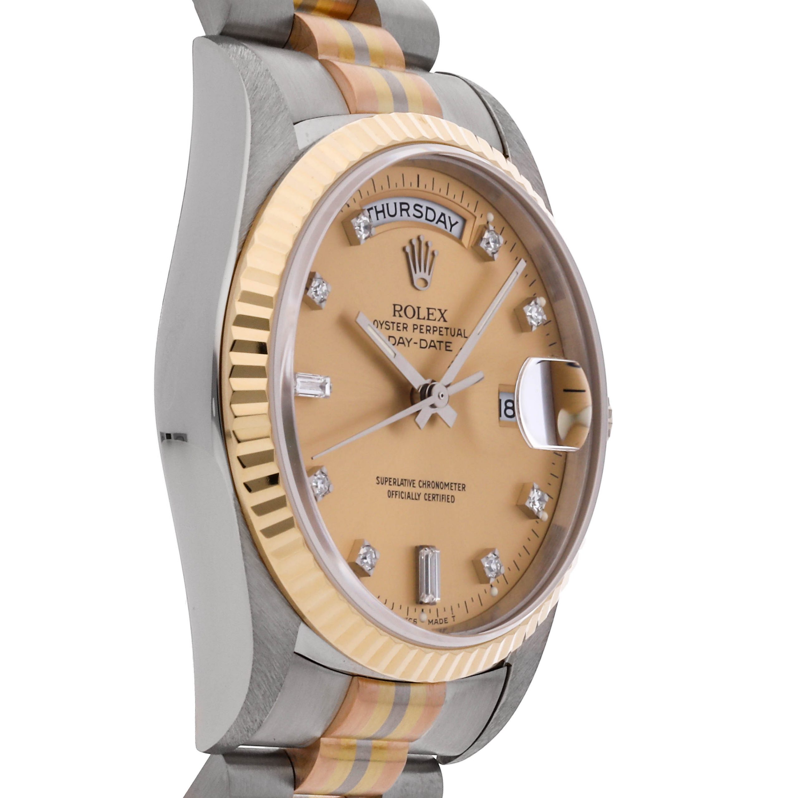 Rolex Super Clone Watch : Day-Date Tridor 18239B CHP DIA TRI