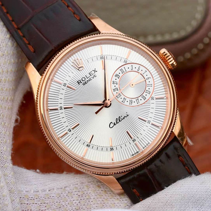 ROLEX CELLINI DATE 39 mm 18 ct Everose gold polished finish M50515-0008