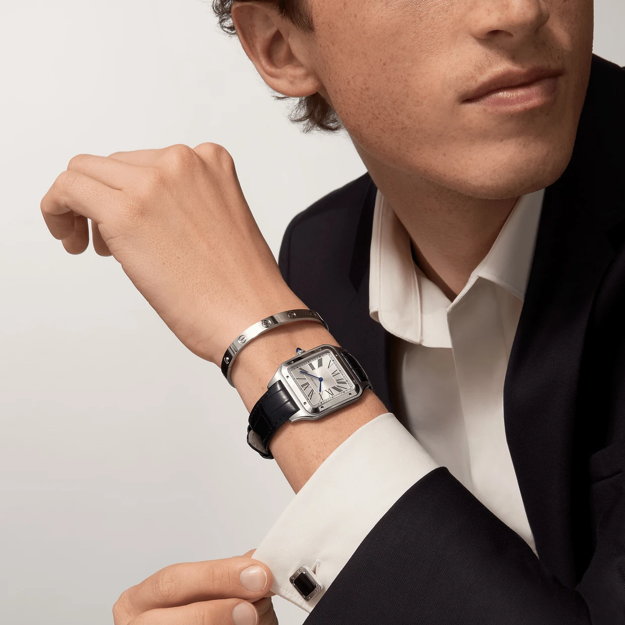 CARTIER SANTOS-DUMONT Blue Strap XL Model 46.6 mm WSSA0032